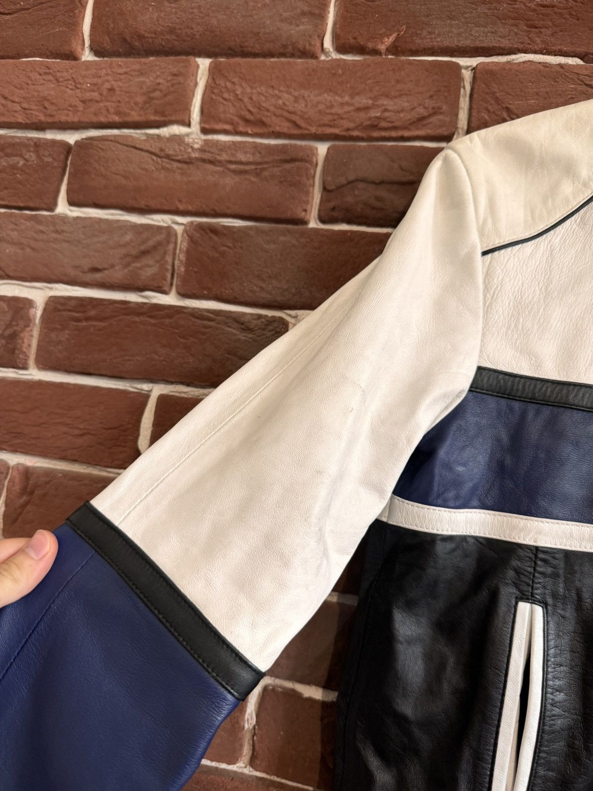 Vintage Vintage Y2k BMW Eco Leather Racing Jacket Hype Rare Womens Size L / US 10 / IT 46 - 5 Thumbnail