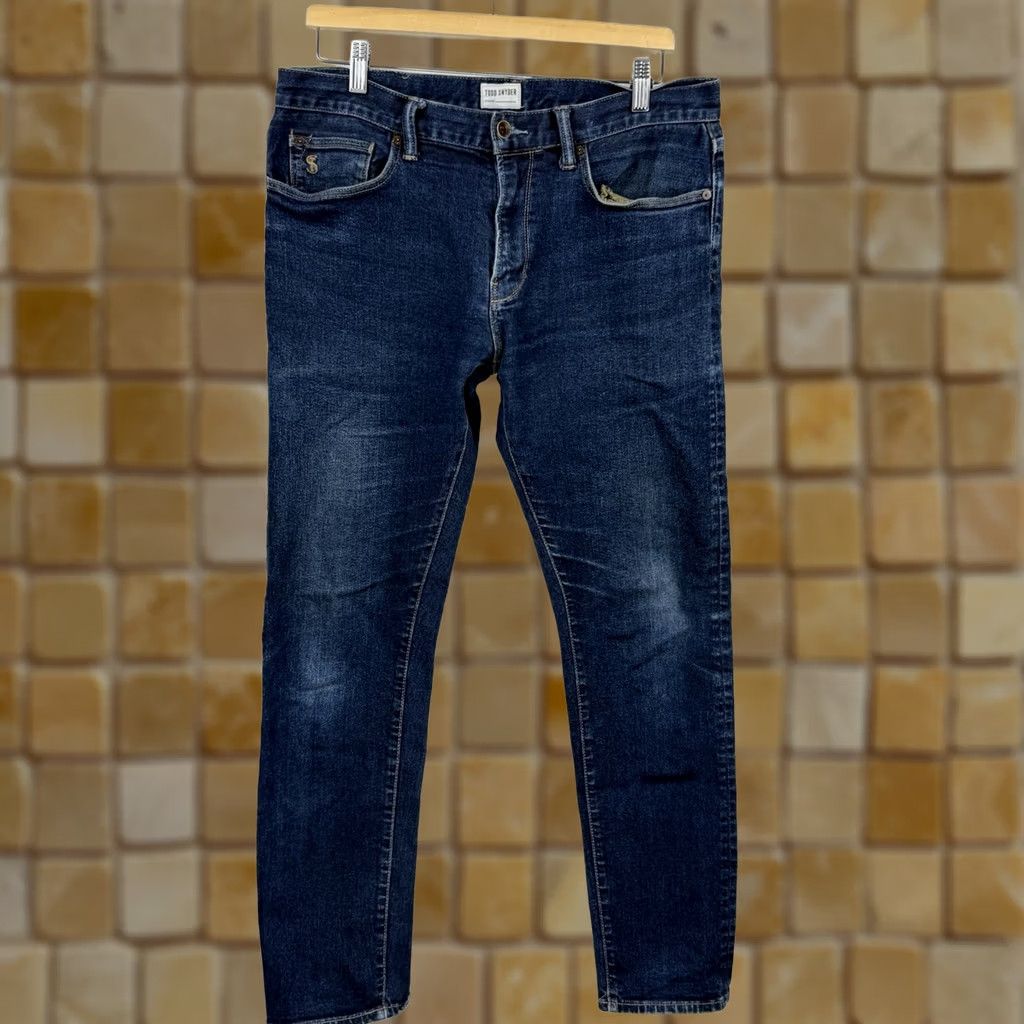 Todd Snyder Todd Snyder Jeans Men 33x31 Blue Slim Fit Stretch 5-Pocket Denim Size US 33 - 1 Thumbnail