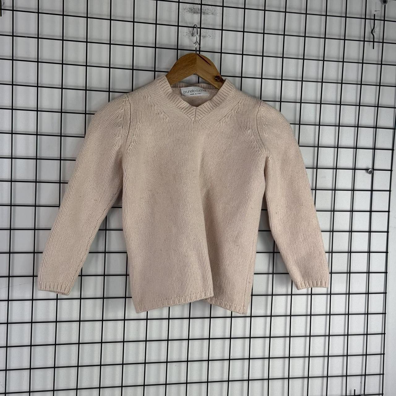 Brunello Cucinelli Brunello Cucinelli Wool Jumper Beige Womans Pink Size XS / US 0-2 / IT 36-38 - 2 Thumbnail