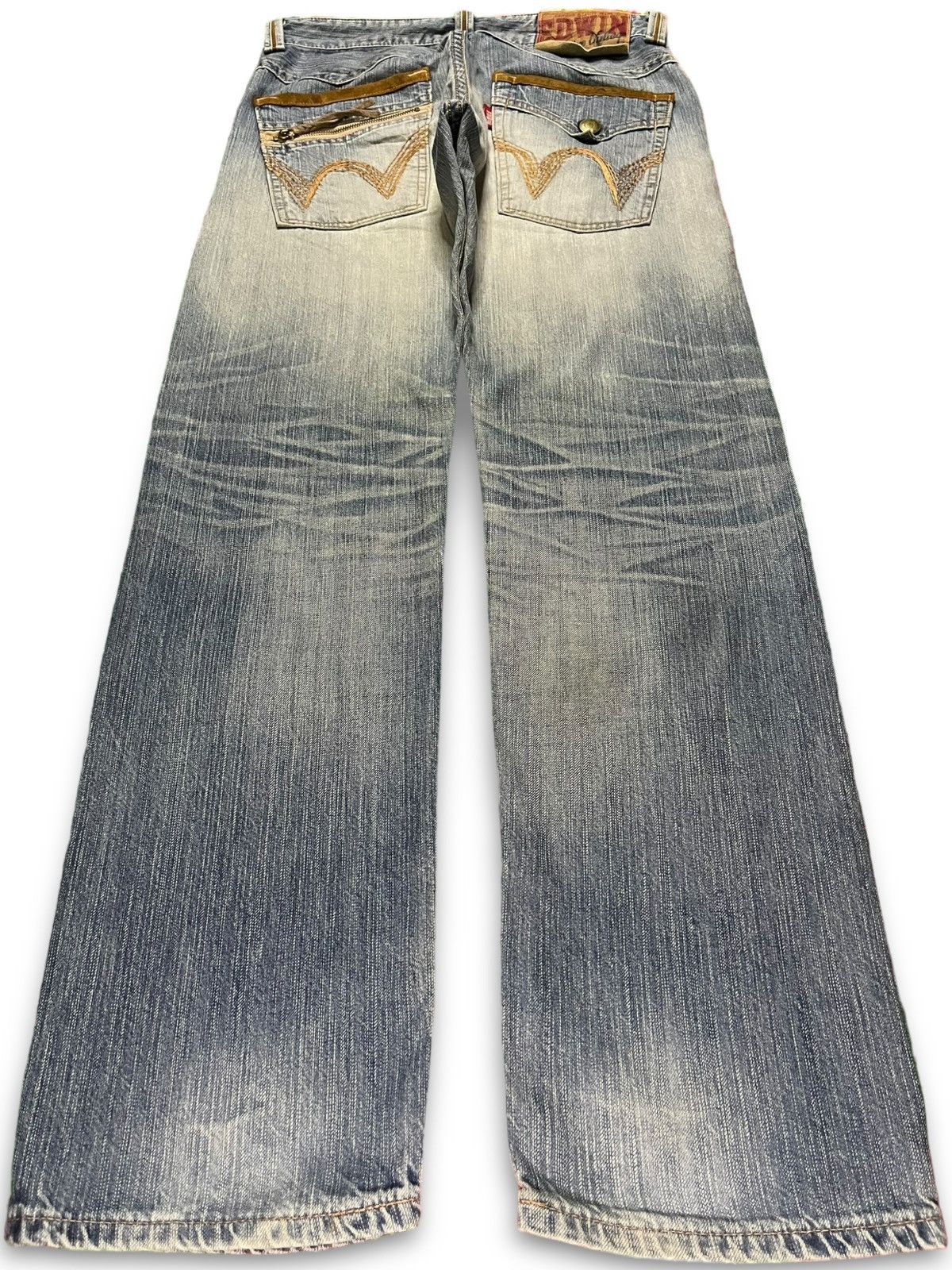 Edwin × Japanese Brand Exclusive Vintage Edwin Japan Light Wash Distressed Jeans Size US 34 / EU 50 - 2 Thumbnail