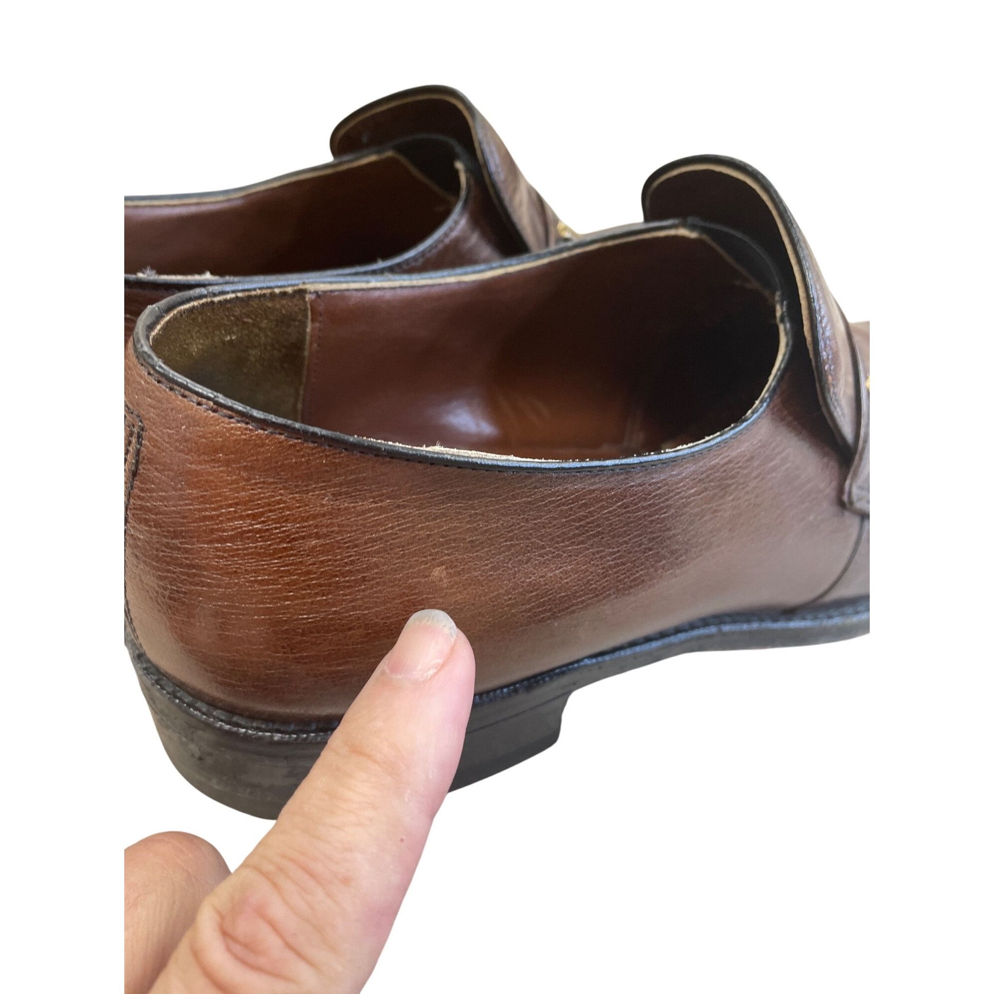 Freeman Freeman Free Flex Mens Brown Leather Slip-On Loafers Shoes S Size US 10.5 / EU 43-44 - 10 Thumbnail