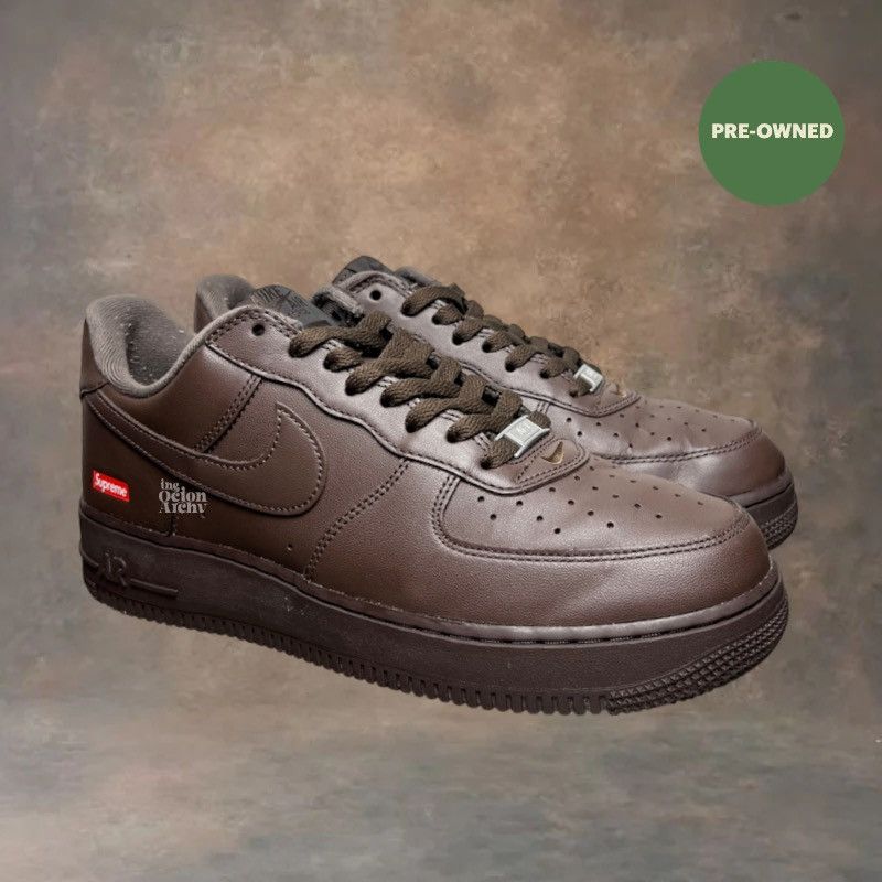 Nike × Supreme Supreme x Nike Air Force 1 Low Box Logo Baroque Brown Size US 9 / EU 42 - 1 Thumbnail