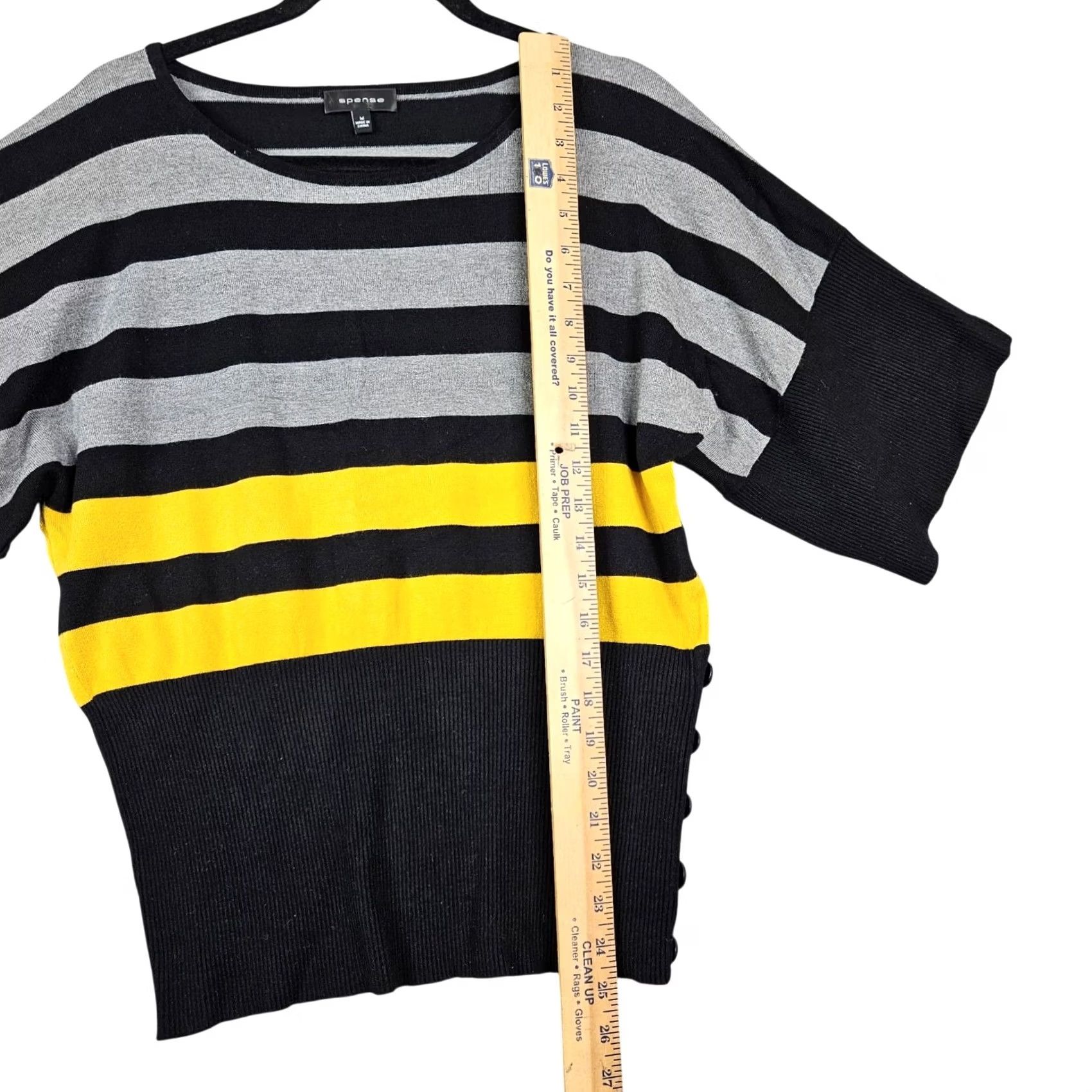 Vintage Spense Striped Knit Sweater With Side Button Women's M Size M / US 6-8 / IT 42-44 - 7 Thumbnail