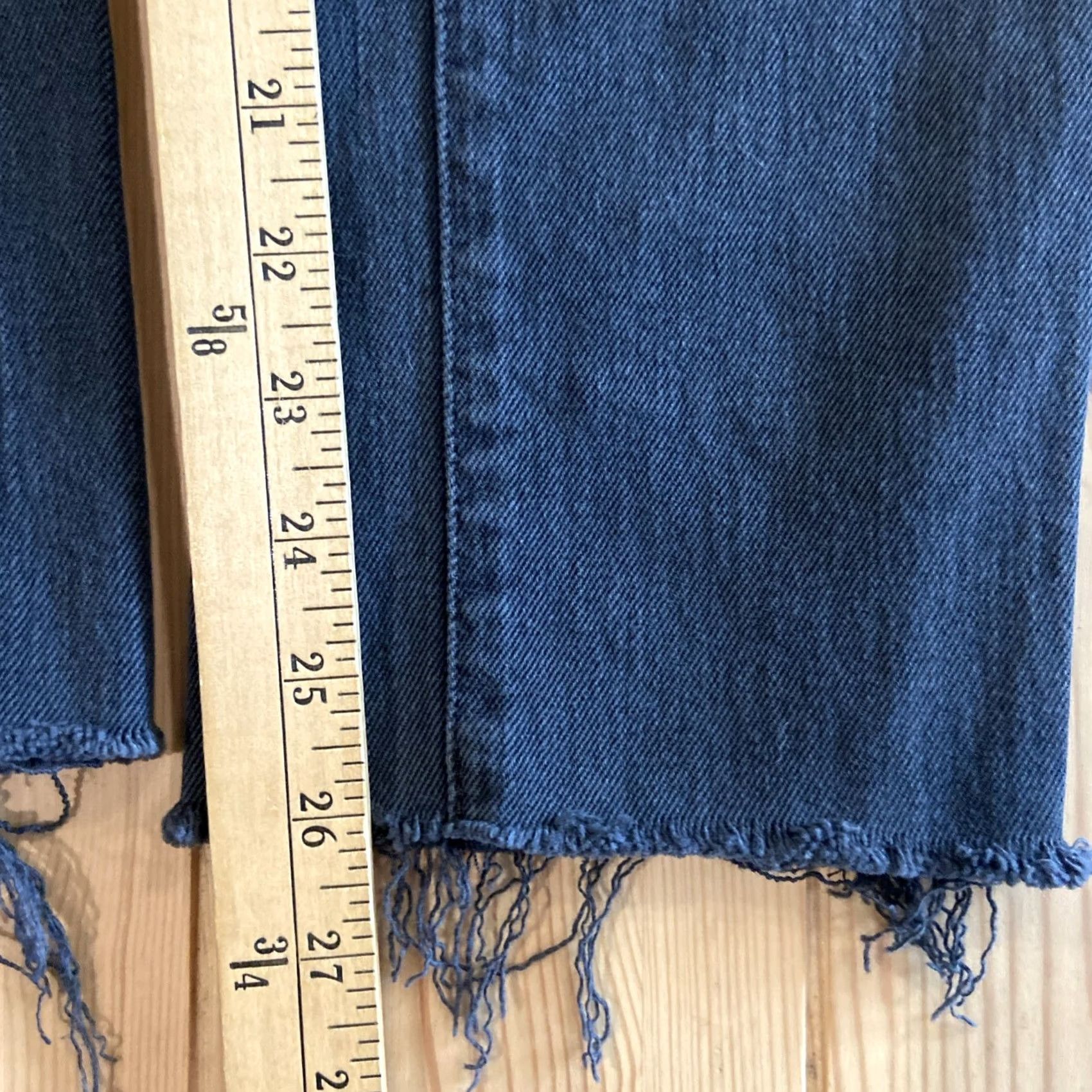 Frank & Eileen Frank & Eileen Cork Everyday Straight Jeans Womens 26 Black Stretch Raw Hem D601 Regular Jeans Women Size 26" / US 2 / IT 38 - 3 Thumbnail