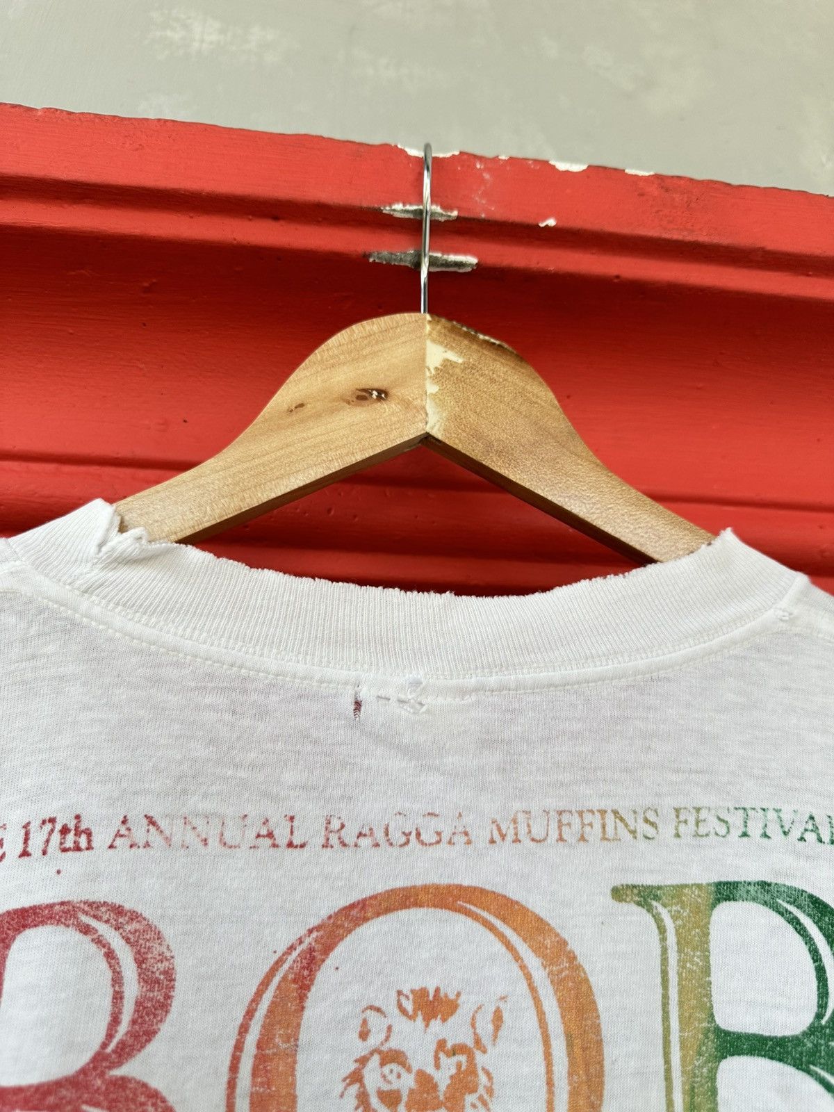 Bob Marley Distressed Vtg 90s Bob Marley “Day Celebration” Reggae Tee Size US L / EU 52-54 / 3 - 7 Thumbnail