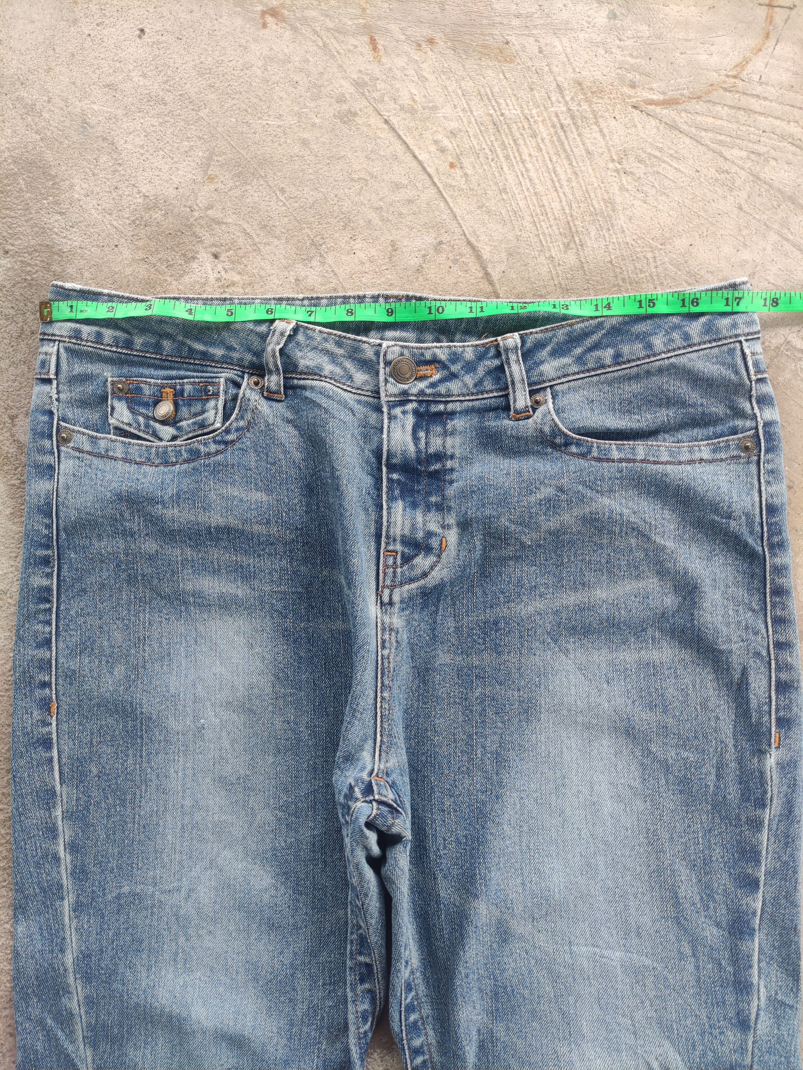 Japanese Brand Vintage Japanese Flare Jean Distressed Faded Denim Pants Size US 35 - 6 Thumbnail