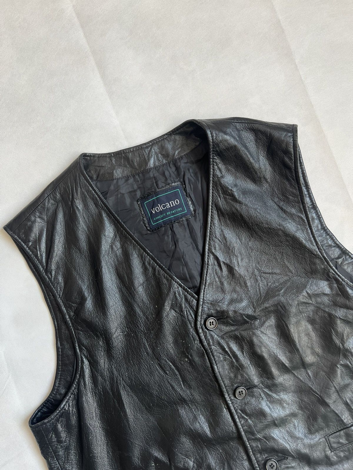 Leather Volcano Cowhide Leather Biker Punk Vest Size US XL / EU 56 / 4 - 3 Thumbnail