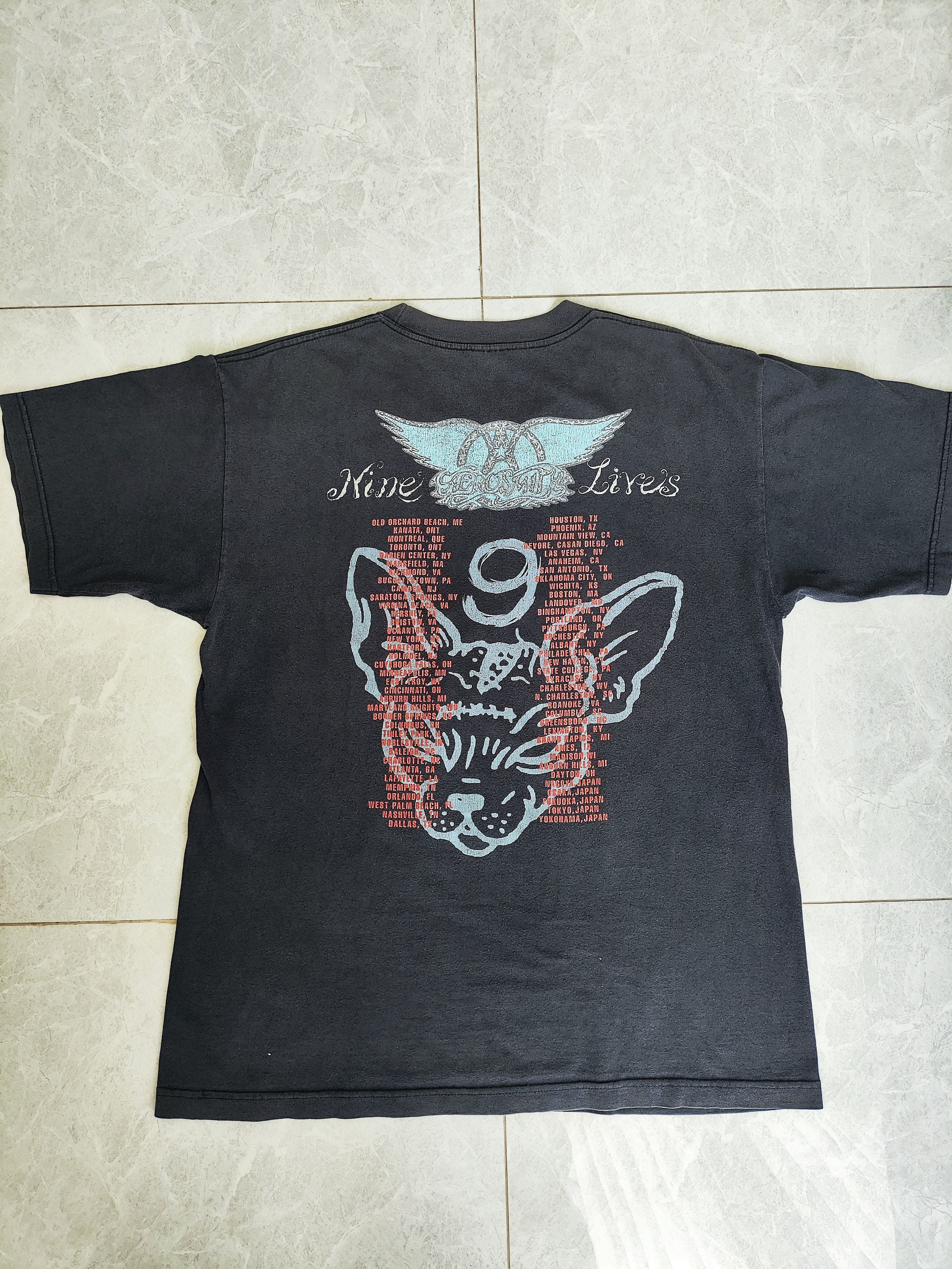 Other Vintage 1997 Aerosmith Nine Lives Tour Faded Black L Size US L / EU 52-54 / 3 - 8 Thumbnail