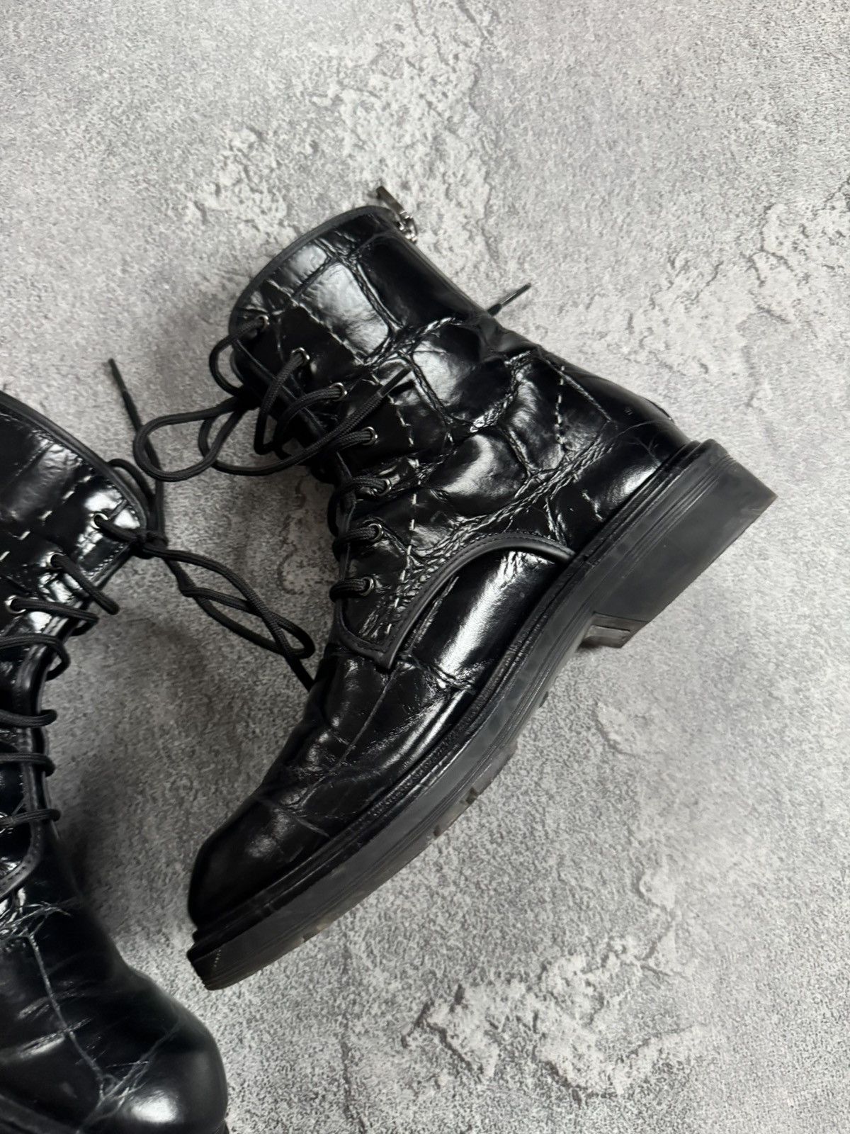 Max Mara Max Mara 37size black varnished leather shoes boots casual Size US 7 / IT 37 - 12 Thumbnail
