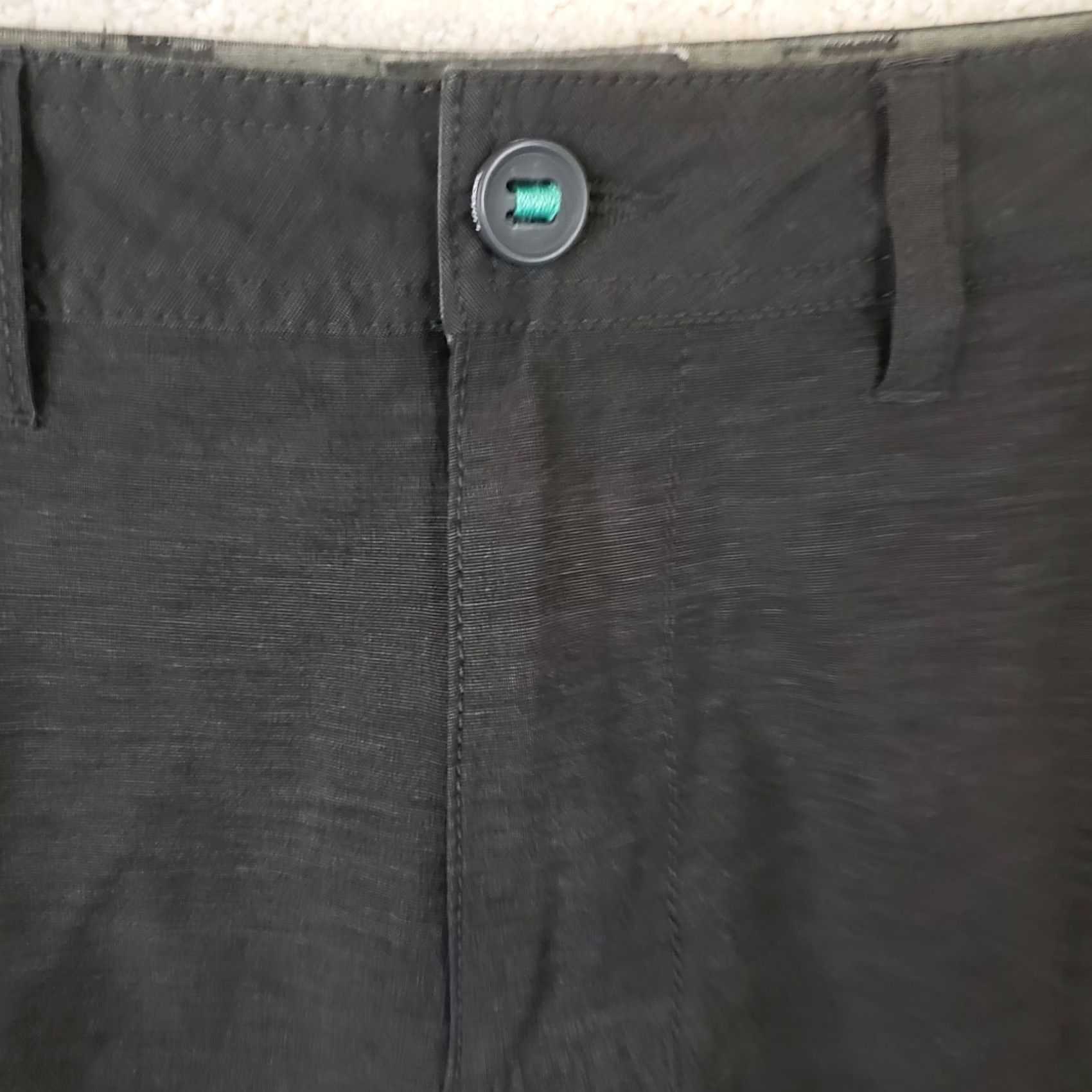 Vintage Linksoul Boardwalker Shorts Mens 33 Charcoal Gray Golf Chino Performance Stretch 9 Inseam Flat Front Zip Pocket Casual Travel Adult Regular Size US 33 - 3 Thumbnail