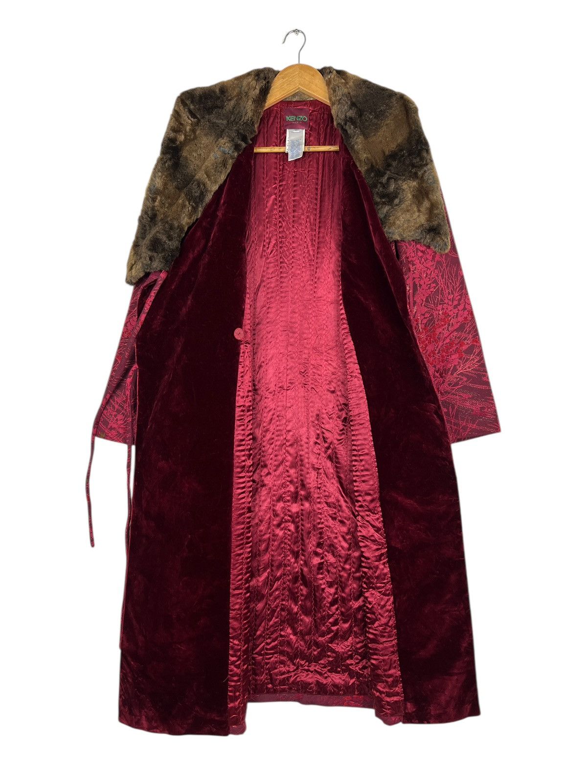 Kenzo Kenzo Paris Jacquard Coat With Faux Fur Made In France Size M / US 6-8 / IT 42-44 - 12 Thumbnail