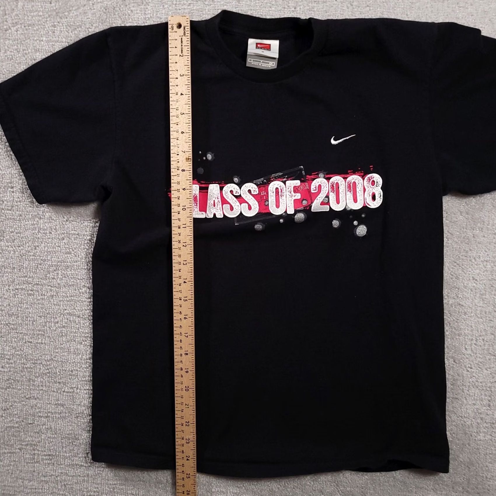 Nike Nike Team Shirt Mens Small Black Class of 2008 Athletic Cut Short Sleeve Tee Shirt T-Shirt Logo Retro Swoosh Cotton Casual Clothes Size US S / EU 44-46 / 1 - 6 Thumbnail