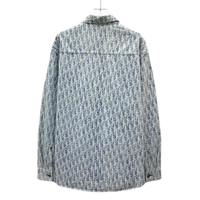 Dior Dior Blue logo jacquard full print cotton lapel single-bre Size US XS / EU 42 / 0 - 2 Thumbnail