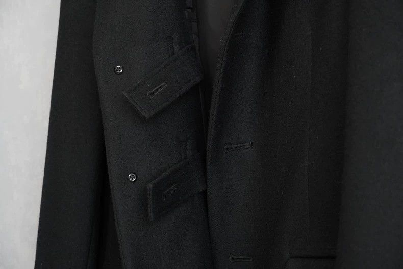 Yohji Yamamoto 23AW flannel strap long jacket-2505