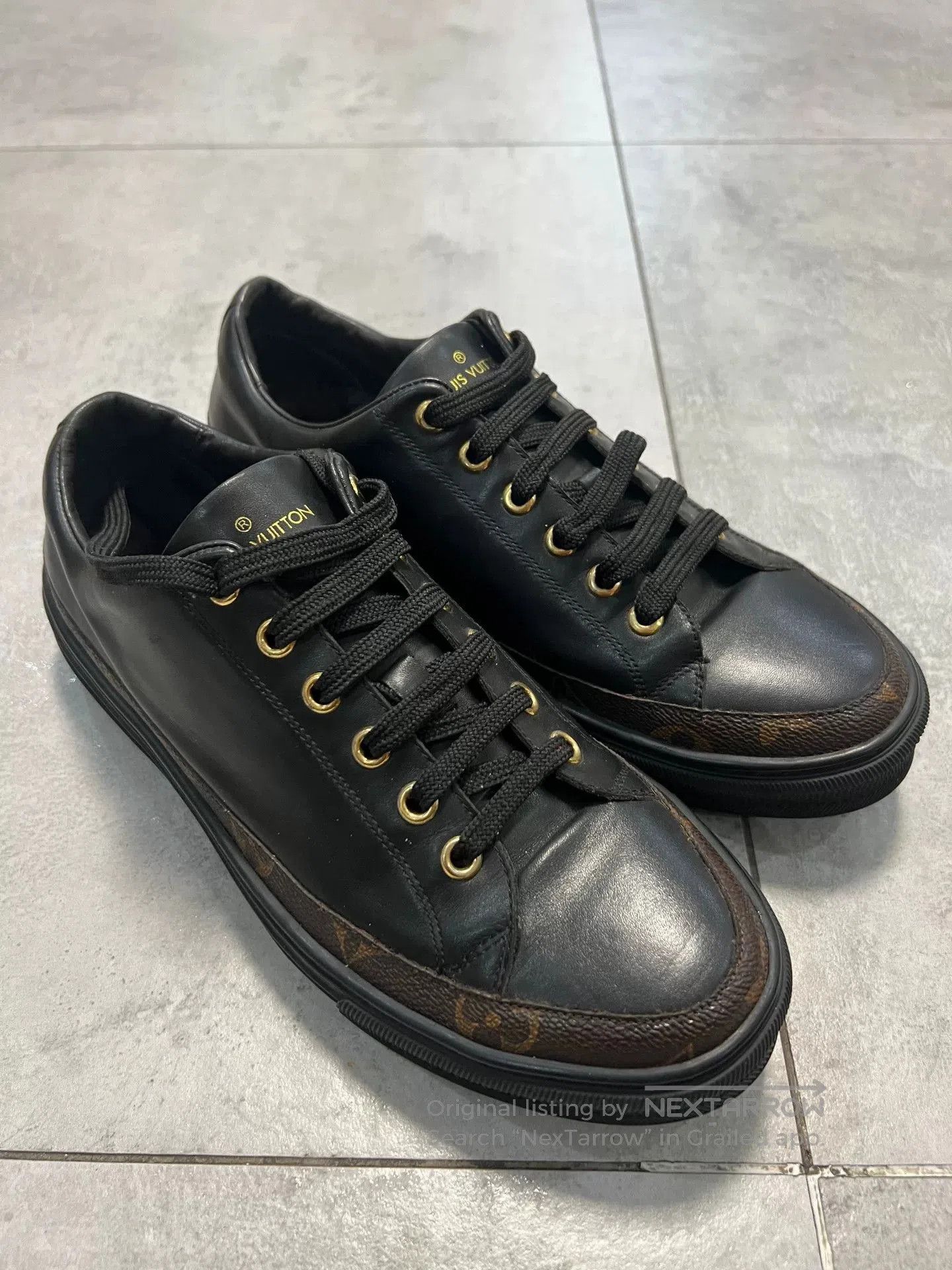 Louis Vuitton Louis Vuitton Black Sneakers Size 39. Size US 6 / EU 39 - 2 Thumbnail