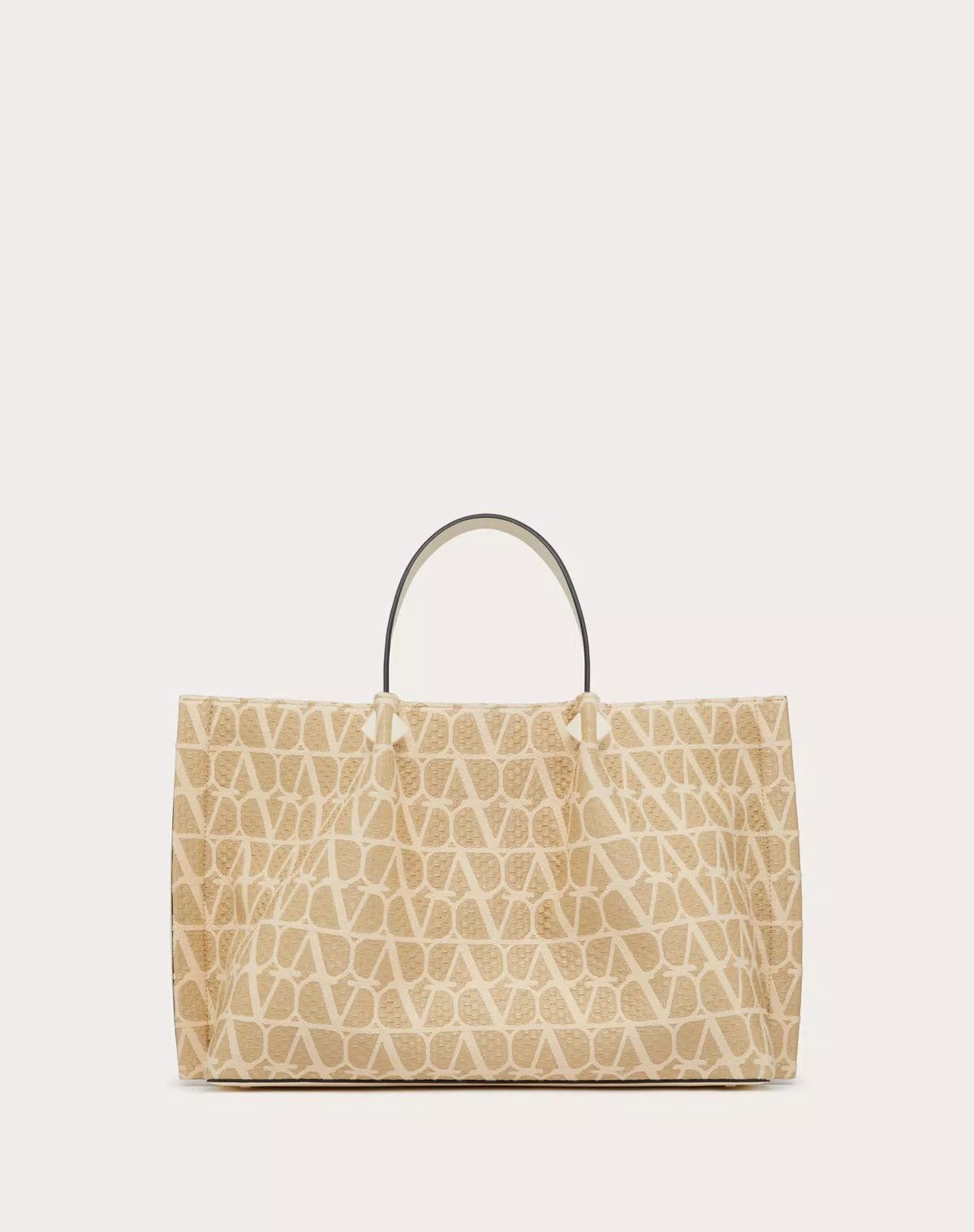 Valentino oc11z0725 Size:OS/Iconographe Raffia Shopping Bag in Beige Size ONE SIZE - 3 Thumbnail