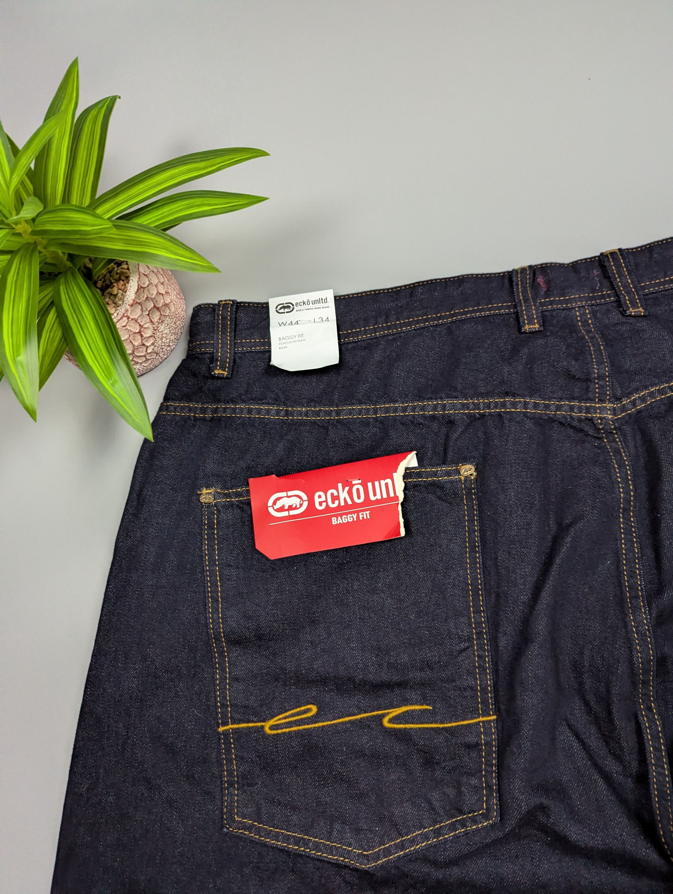 Ecko Unltd. NEW! Y2K Ecko Unltd Baggy Jeans Mens W44 L34 Size US 44 / EU 60 - 7 Thumbnail