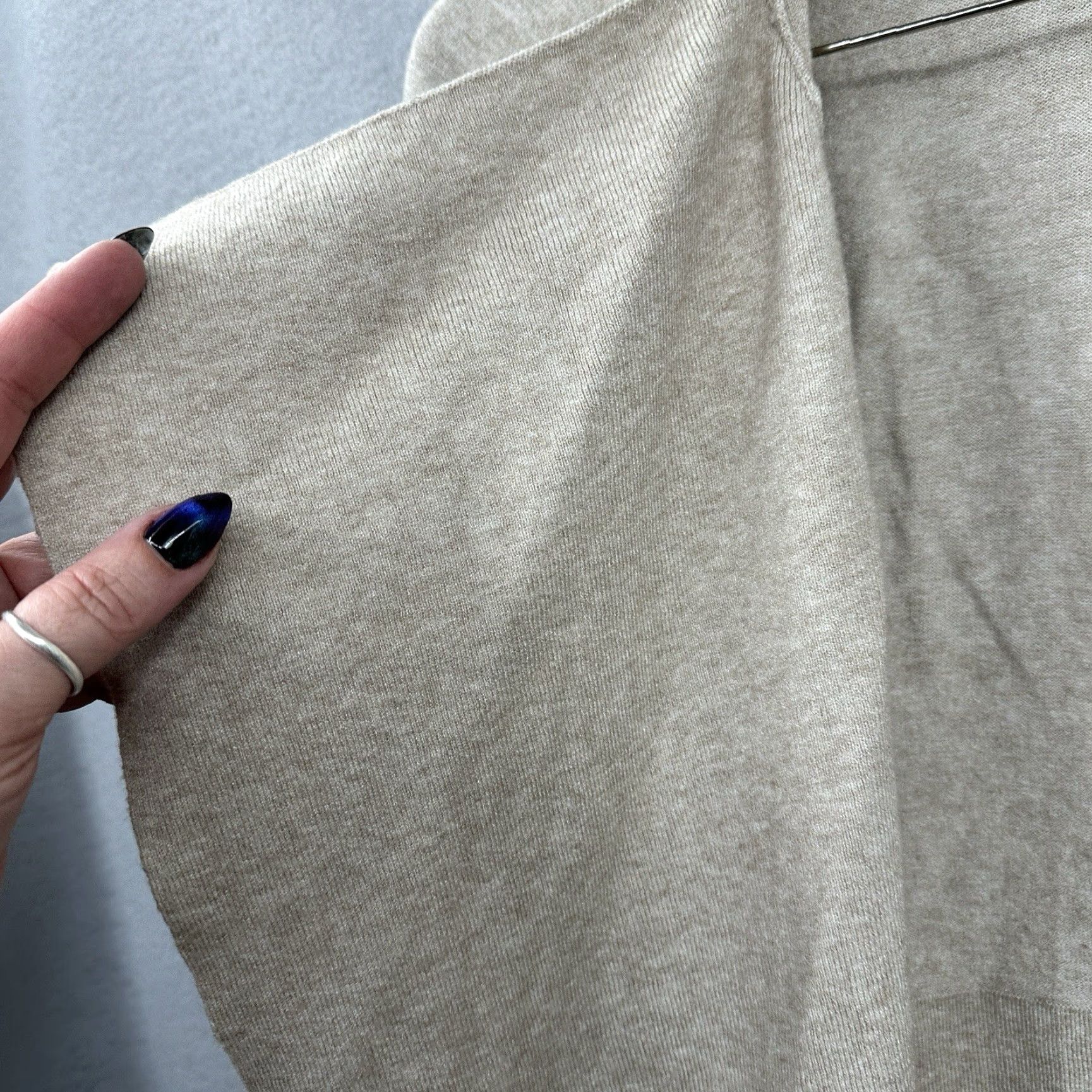 Vintage Laju Los Angeles Womens Cardigan Sweater M Beige Belted Draped Quiet Luxury Shirt/Top? Size M / US 6-8 / IT 42-44 - 7 Thumbnail