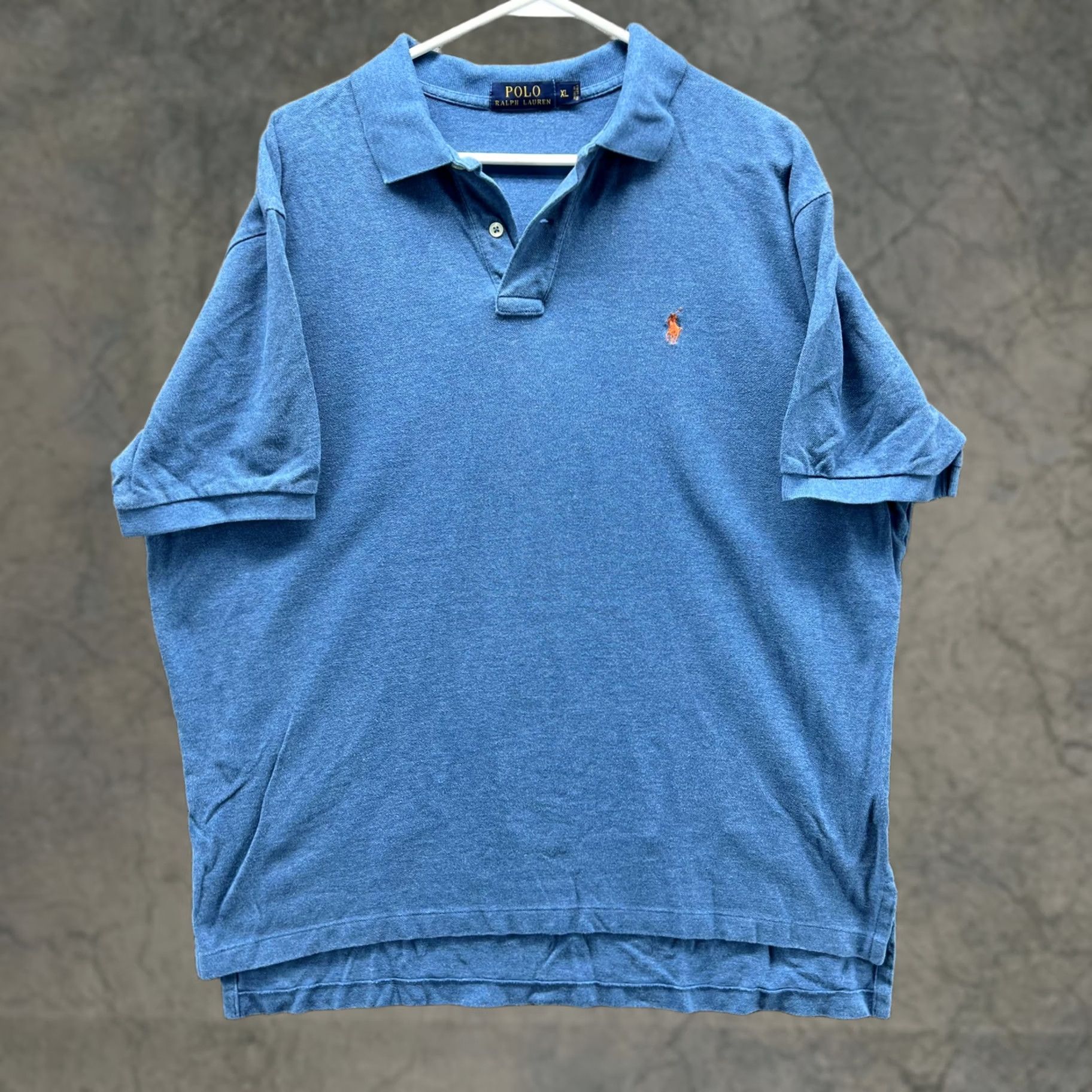 Polo Ralph Lauren Polo Ralph Lauren Polo Shirt Mens XL Blue Solid Pony Logo Short Sleeve Casual Size US XL / EU 56 / 4 - 1 Thumbnail