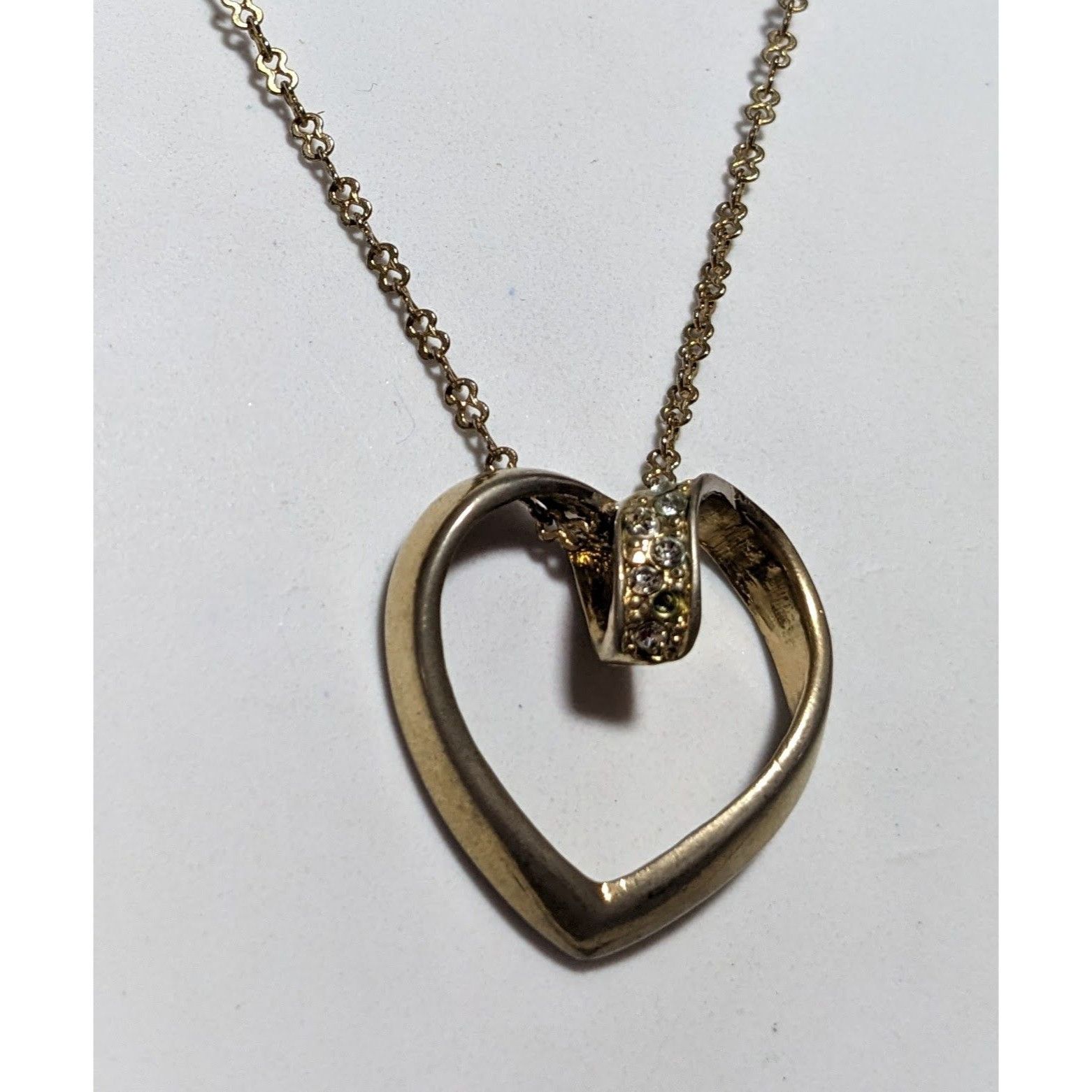 Other Open Heart-Shaped Rhinestone Pendant Necklace Size ONE SIZE - 14 Thumbnail