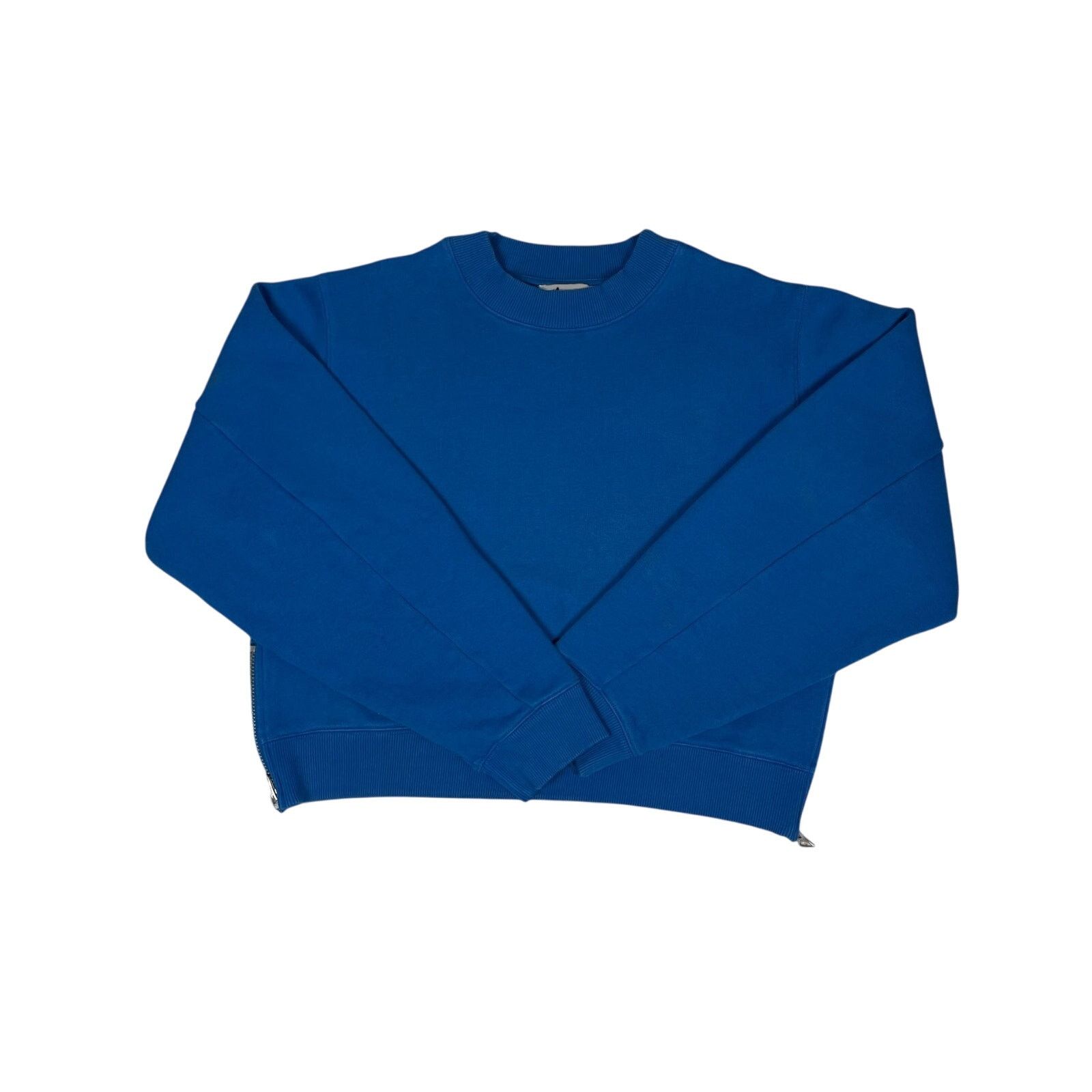 Acne Studios Acne Studios Blue Fleece Lined Side Zip Sweatshirt S Size S / US 4 / IT 40 - 1 Thumbnail