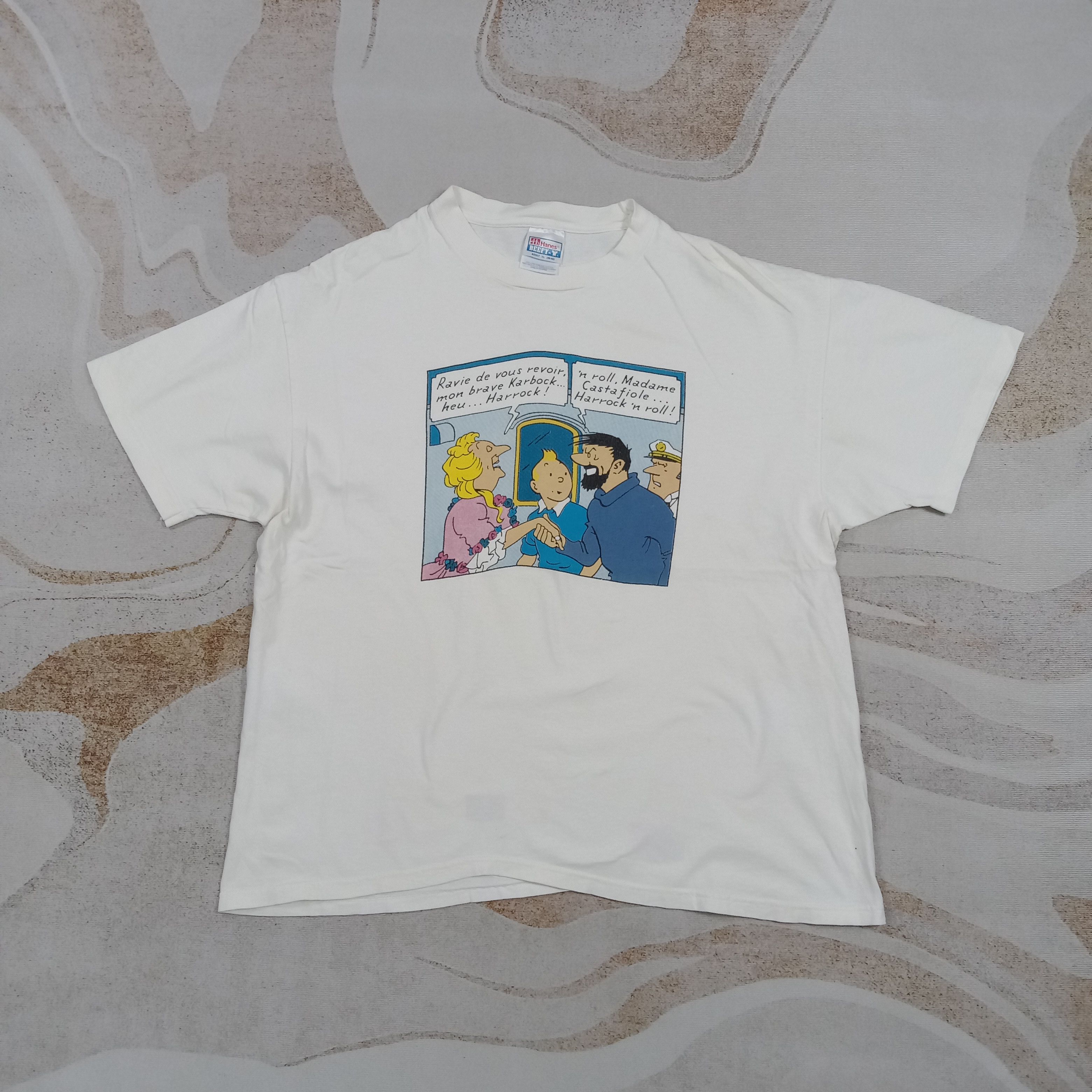 Vintage 90's Adventure Of Tintin American Baggy Tshirt C285n19 Size US XL / EU 56 / 4 - 1 Thumbnail
