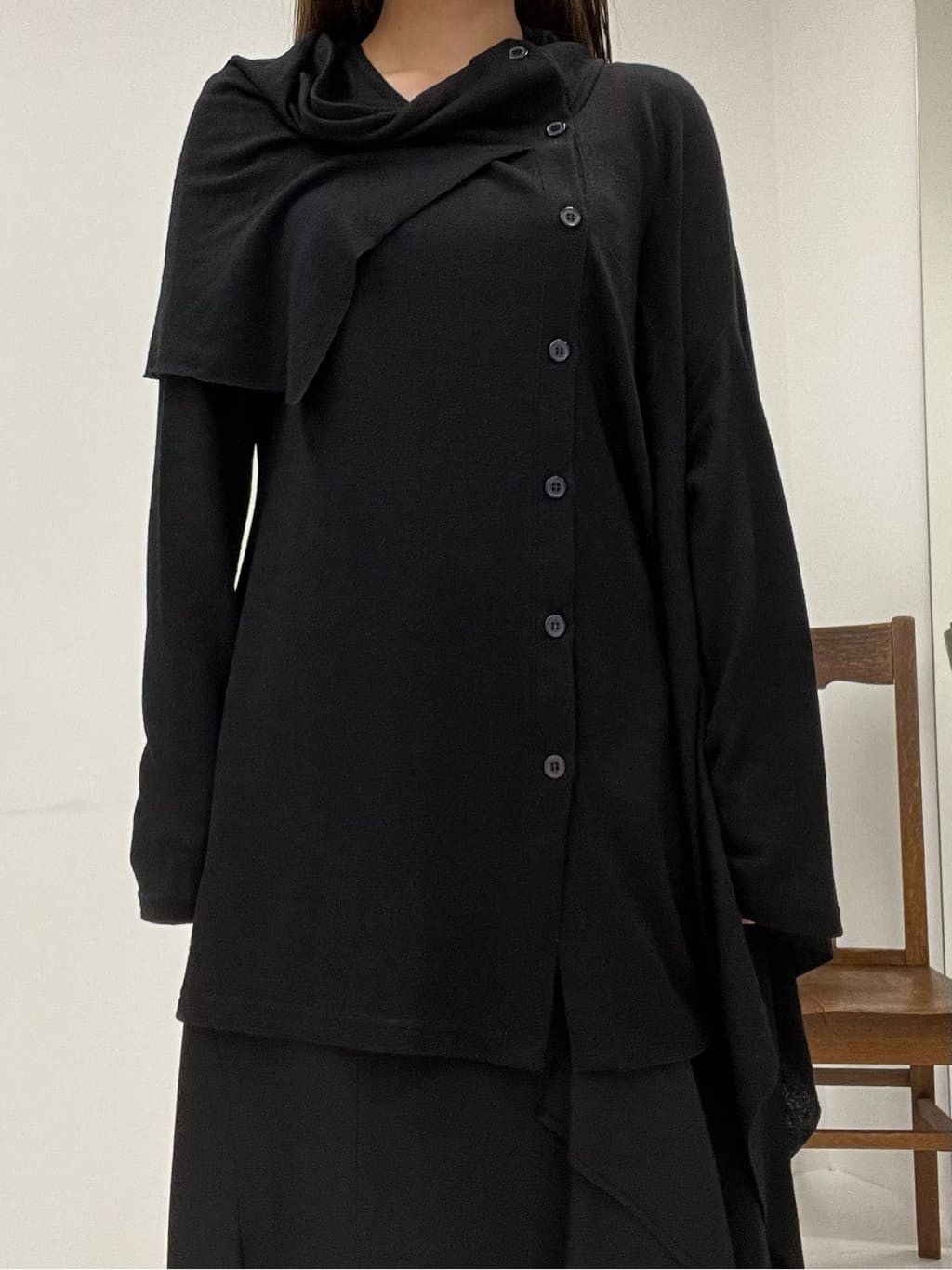 Yohji Yamamoto Yohji Yamamoto Femme Draped Knit Cardigan jacket coat black Size S / US 4 / IT 40 - 8 Thumbnail
