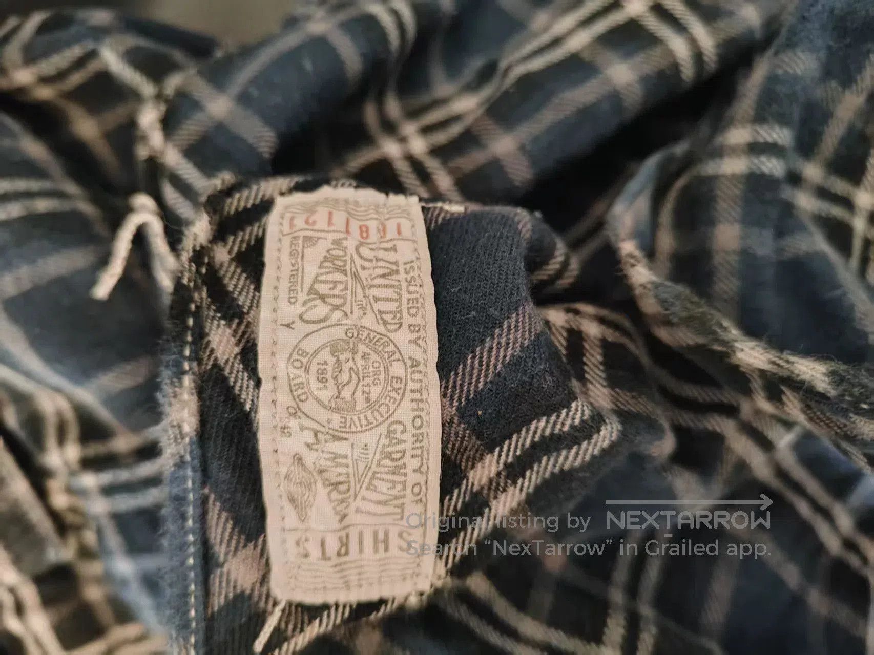 Freewheelers Navy Gray Wool Shirt by Freewheelers. Size US XL / EU 56 / 4 - 4 Thumbnail