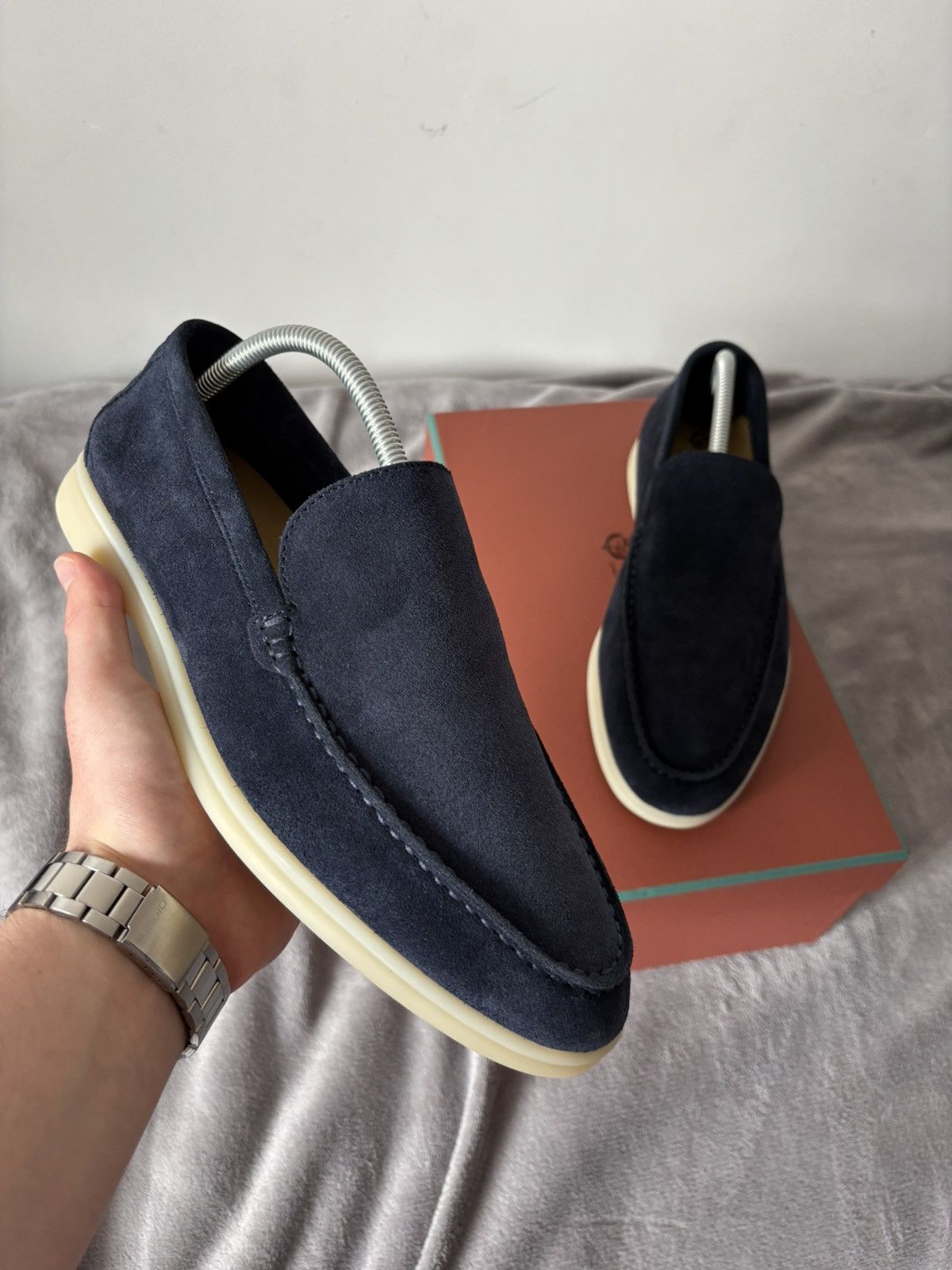 Loro Piana SUMMER WALK ダークネイビーモカシン サイズ44 靴