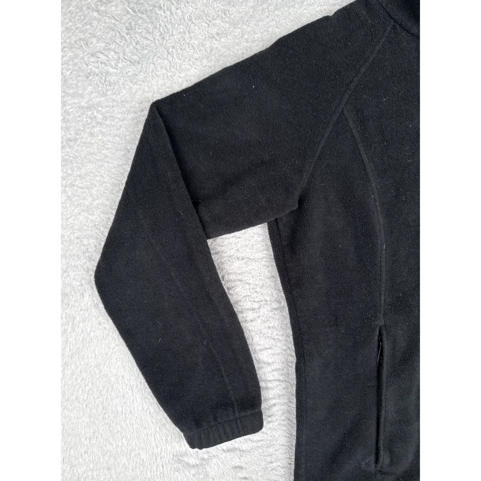 Vintage Columbia Jacket Womens L Black Full Zip Pockets Hiking Outdoor Trail Fleece Thermal Winter Activewear Casual Travel Size L / US 10 / IT 46 - 3 Thumbnail