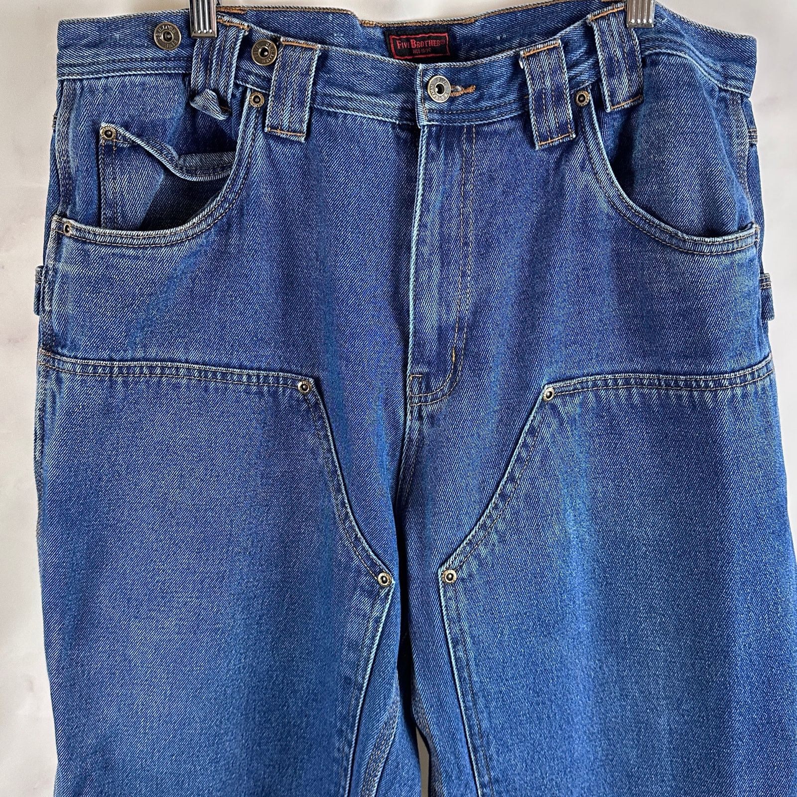 FiveBrother Denim Double Knee Carpenter Pants Size US 38 / EU 54 - 2 Thumbnail