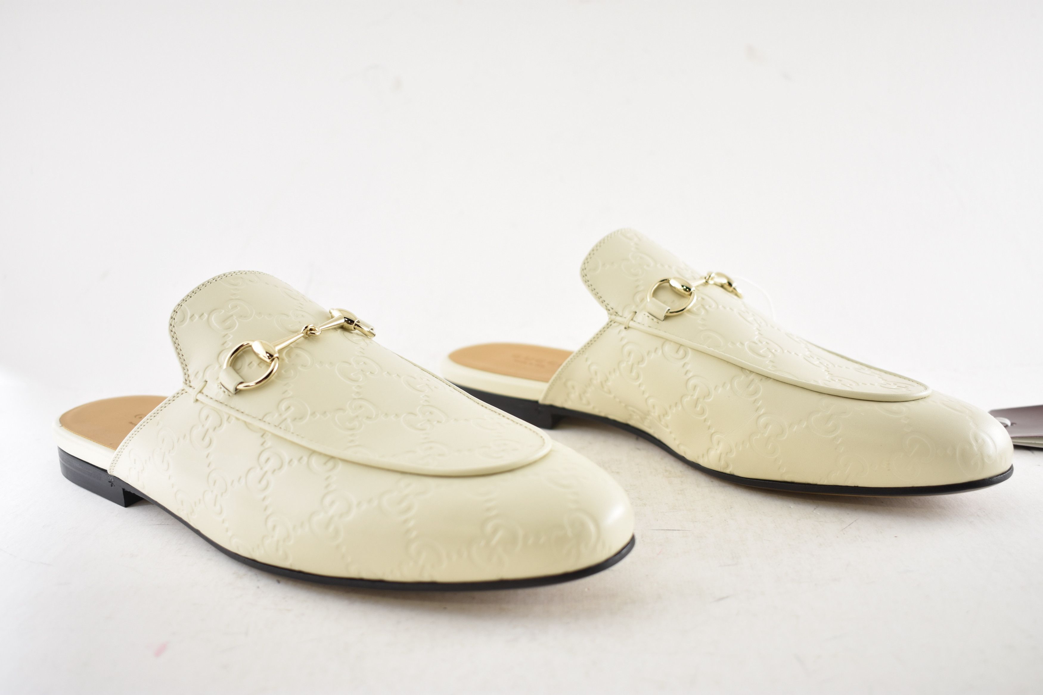 Gucci Gucci Princetown Ivory GG Logo Slide Loafer Mule Flat 36.5 Size US 6.5 / IT 36.5 - 4 Thumbnail
