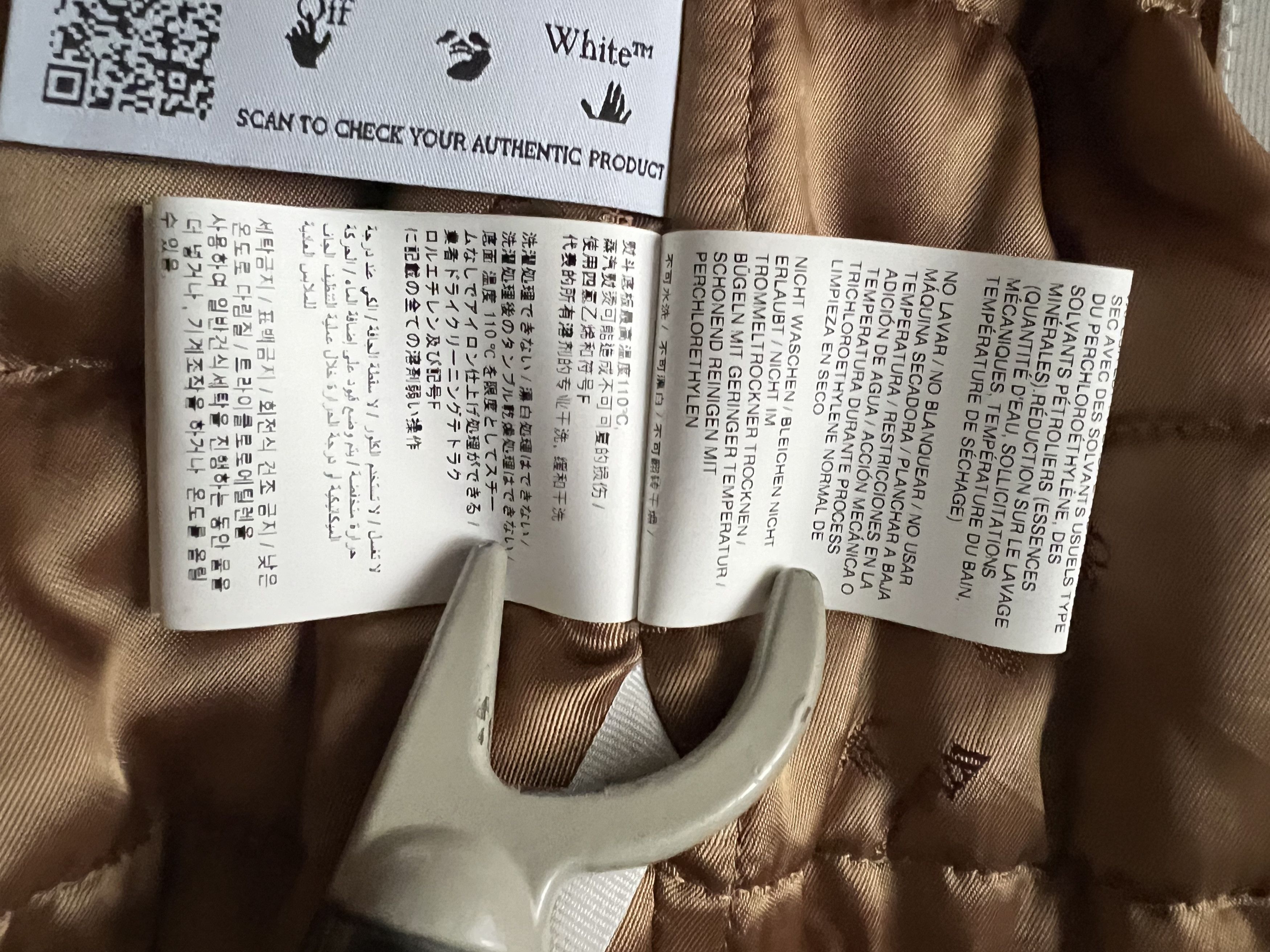 Off-White Retail $4000 Cashmere Bomber Sz. 50 EU. Camel Size US M / EU 48-50 / 2 - 16 Thumbnail