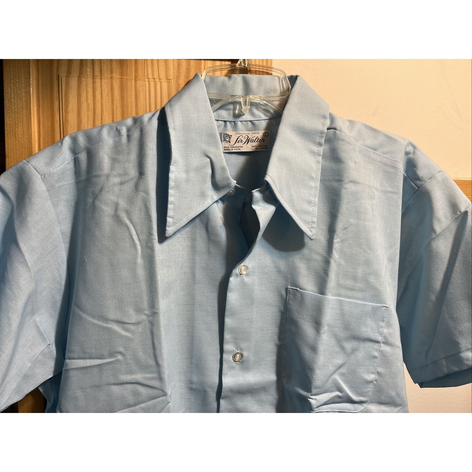 Other Vintage Sir Walter Shirt Men’s Large Blue Cotton Polyester Size US L / EU 52-54 / 3 - 4 Thumbnail