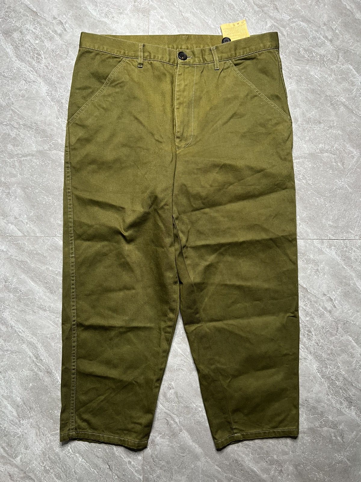Comme des Garcons SHIRT Comme des Garcons Shirt Canvas Cotton Mind Print wide Pants Size US 32 / EU 48 - 2 Thumbnail