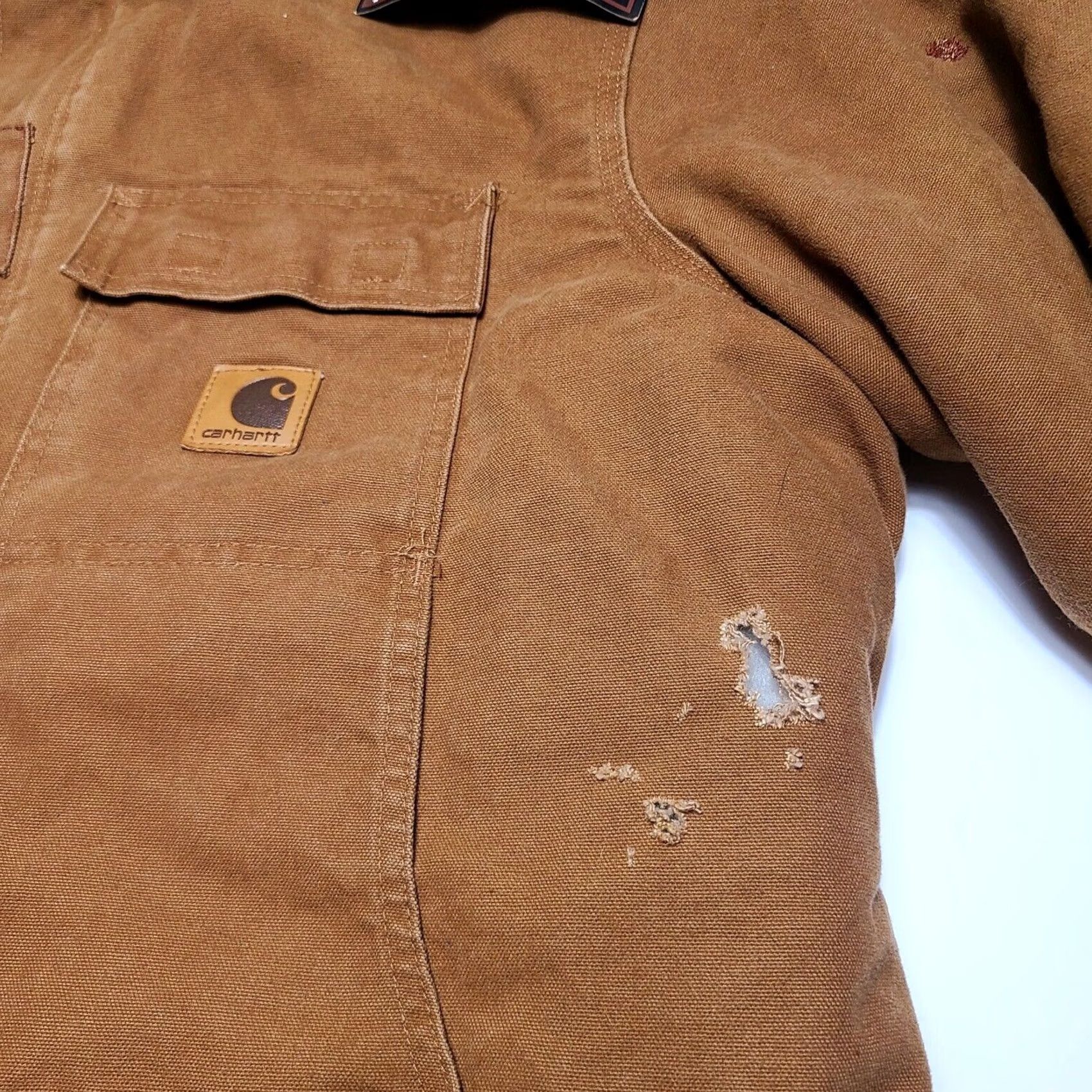 Carhartt VINTAGE Carhartt C26 Coat Quilt Lined Men XL Tall Sandstone Artic Brown Nylon Lined 90s Outdoor USA Classic Embroidered Zip-Hook & Loop Mens Coa t Size US XL / EU 56 / 4 - 6 Thumbnail
