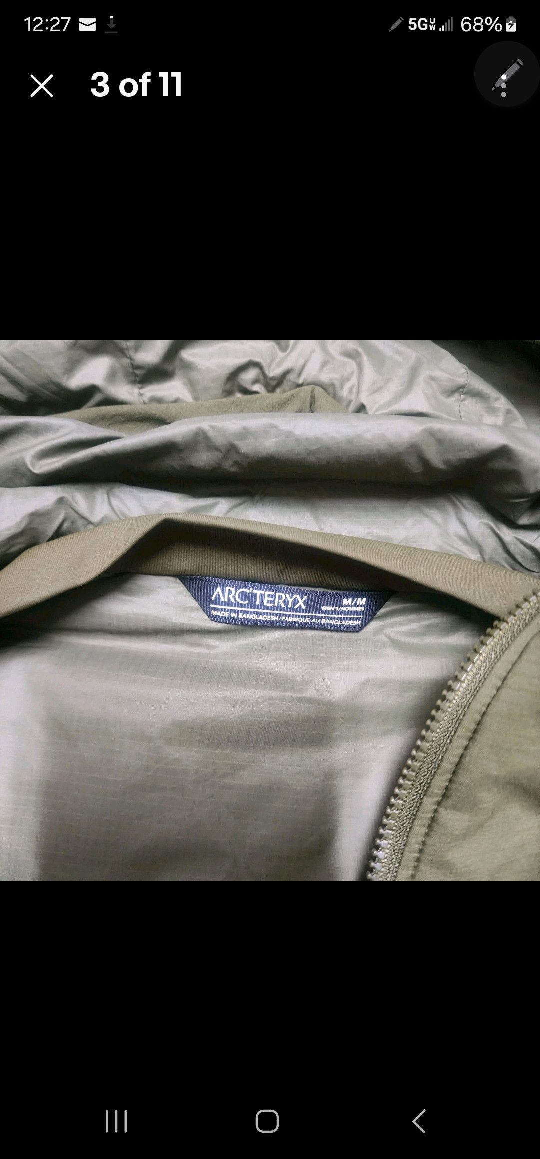 Arc'teryx Atom AR Hoody Olive Green Mens Med Size US M / EU 48-50 / 2 - 6 Thumbnail