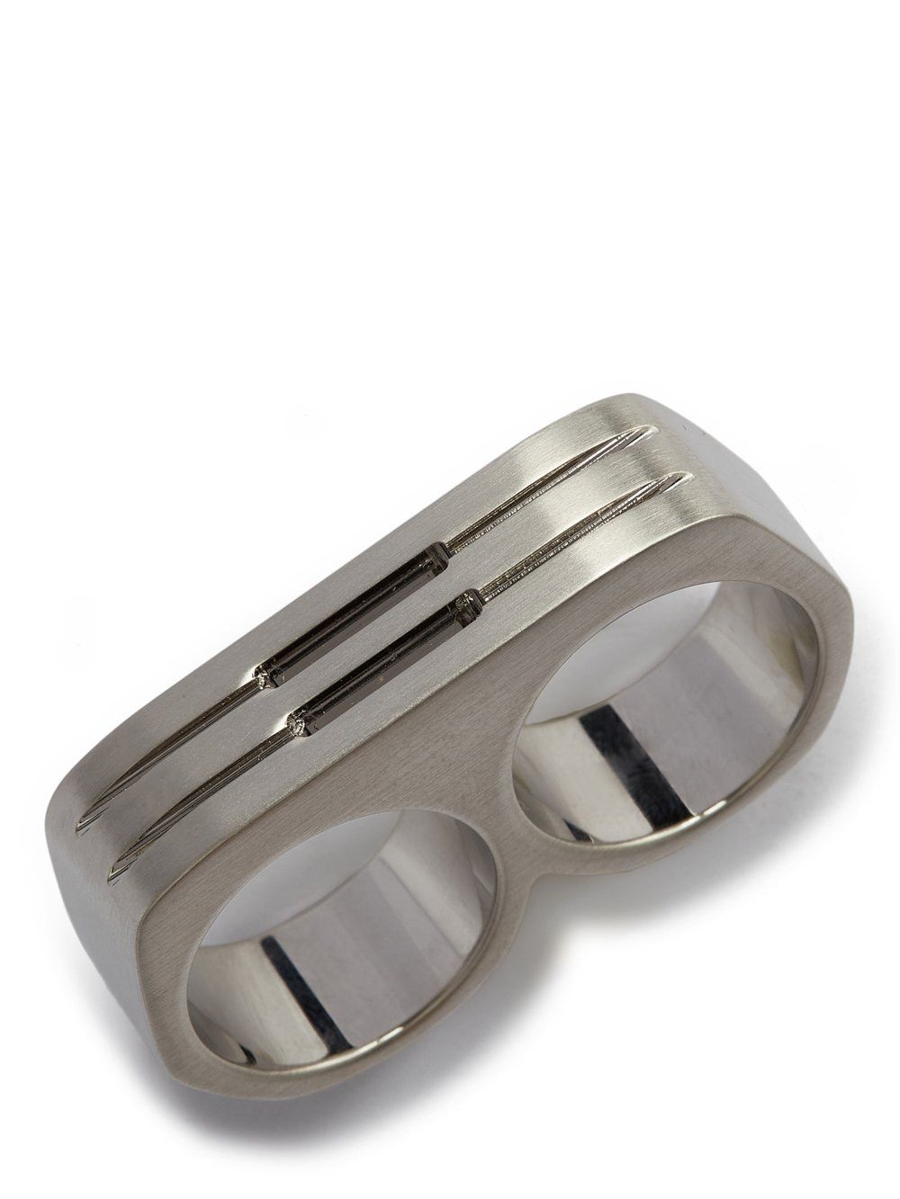 Rick Owens BNWT RICK OWENS DOUBLE GRILL RING IN BRASS 54 Size ONE SIZE - 1 Thumbnail
