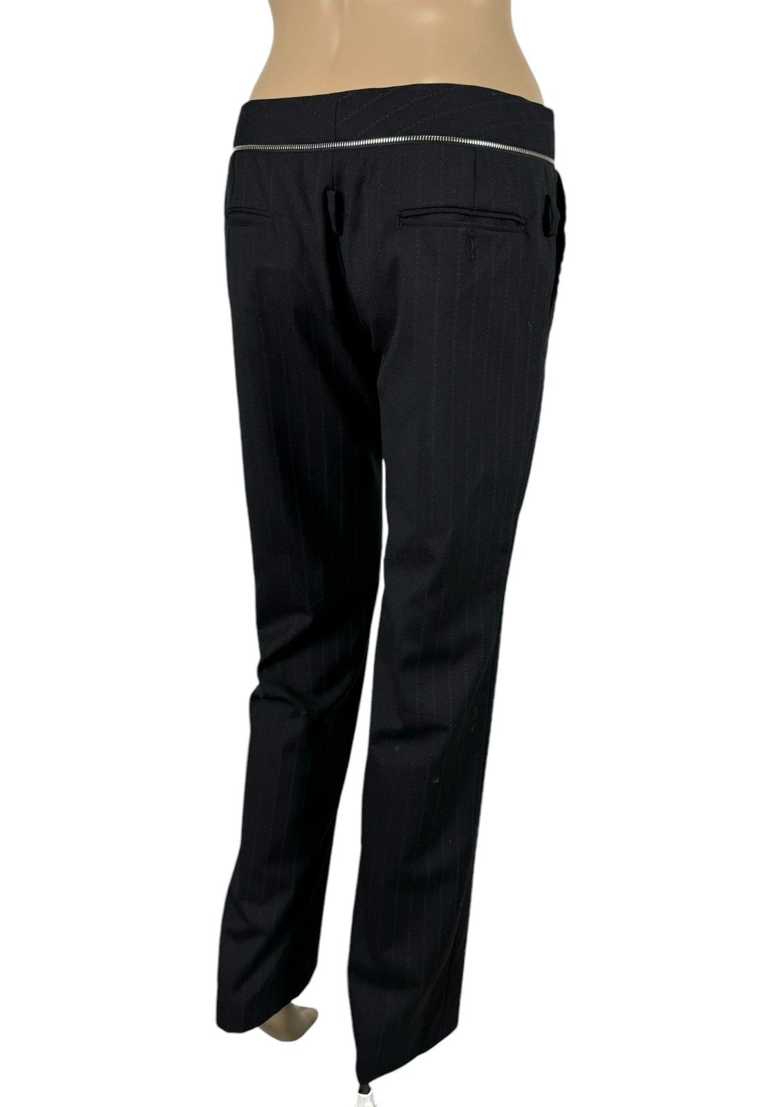 Dolce & Gabbana × Vintage Dolce & Gabbana Striped Dress Pants Virgin Wool Zips Decor Size 26" / US 2 / IT 38 - 7 Thumbnail