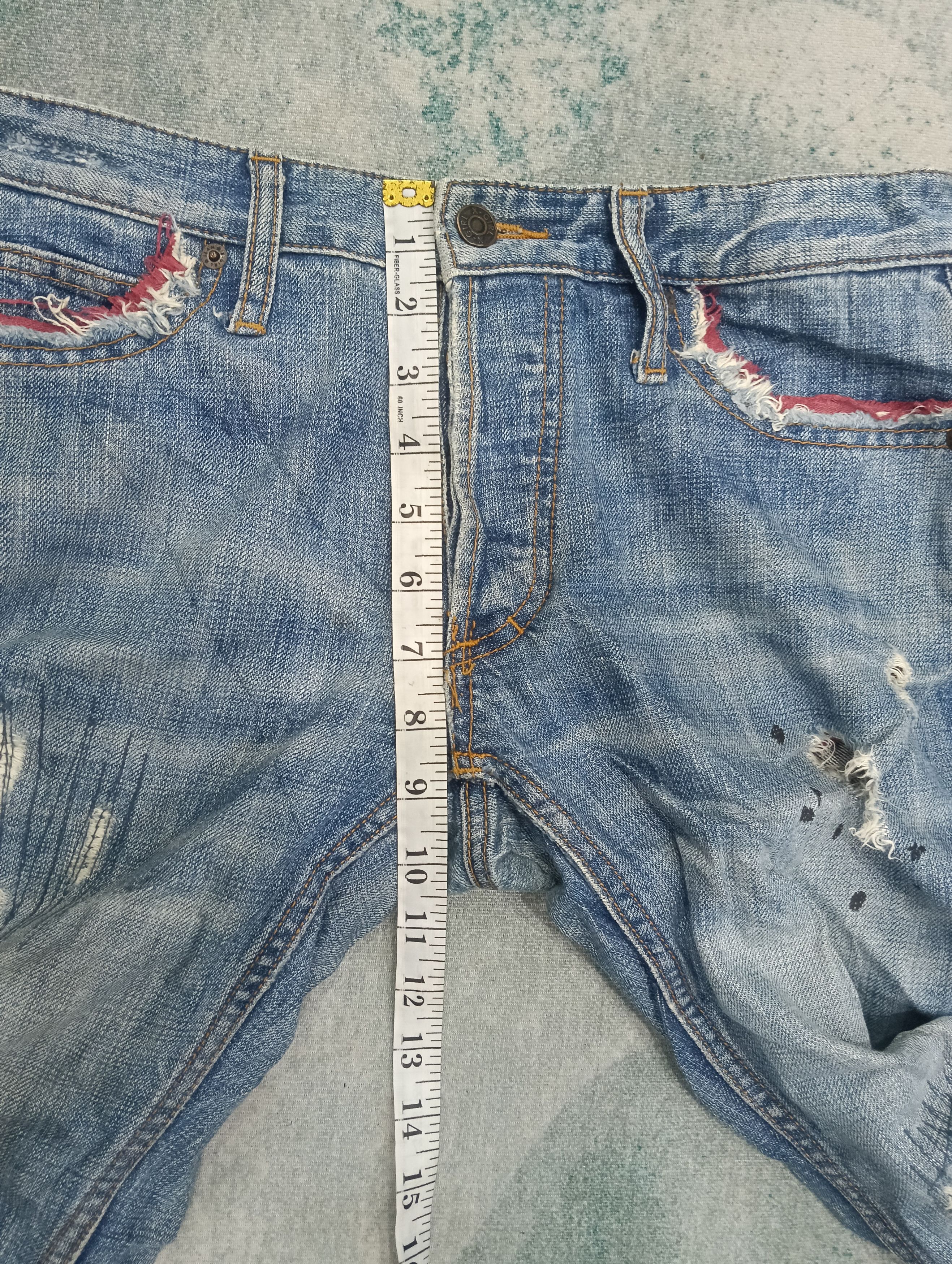 X-Girl X Girl Jeans Distressed,Zigzag And Paint Design Size 30" / US 8 / IT 44 - 18 Thumbnail