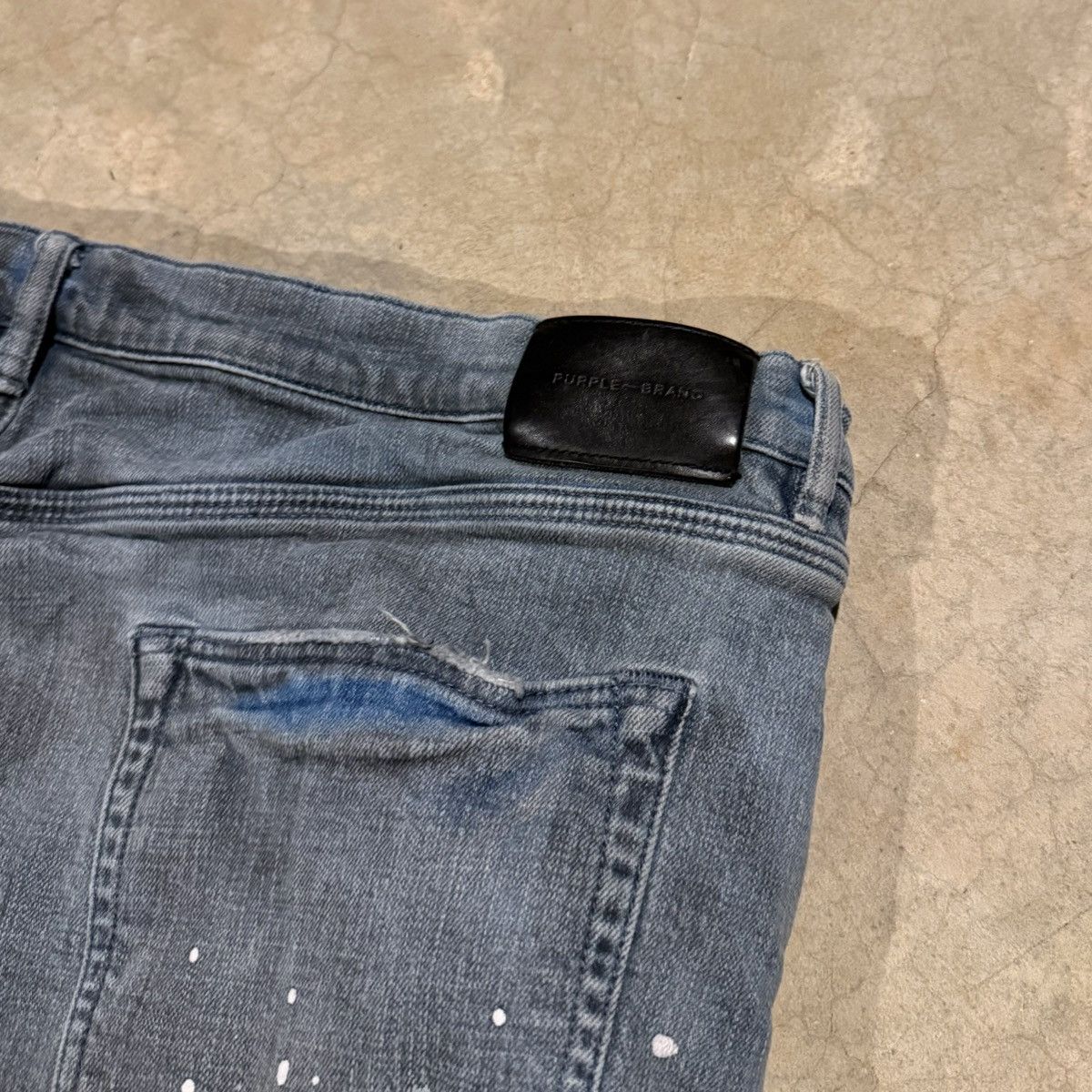 Purple Brand Purple Brand P005 Painters Waxed Indigo Slim Straight Denim Size US 40 / EU 56 - 15 Thumbnail