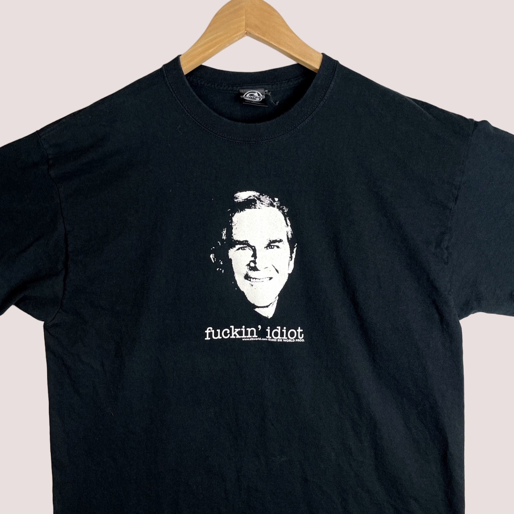 George VINTAGE George W Bush Shirt Mens XL Black Sik World Y2K Graphic Print Short Sleeve Crew Neck Logo T-Shirt Men Size US XL / EU 56 / 4 - 1 Thumbnail