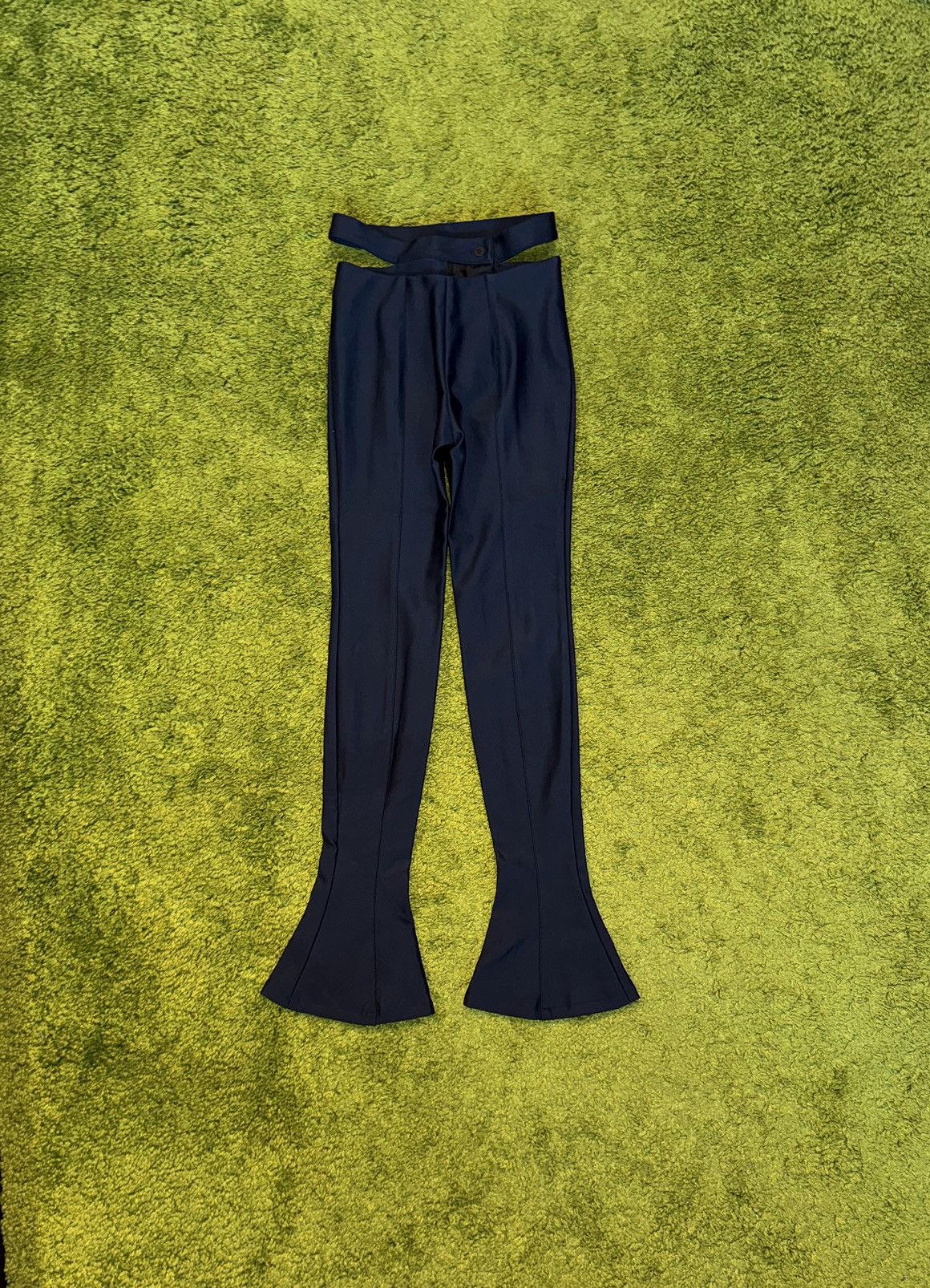 Designer × Mugler × Thierry Mugler Thierry Mugler x H&M cut out high waist flare pants RARE Size 27" / US 4 / IT 40 - 2 Thumbnail