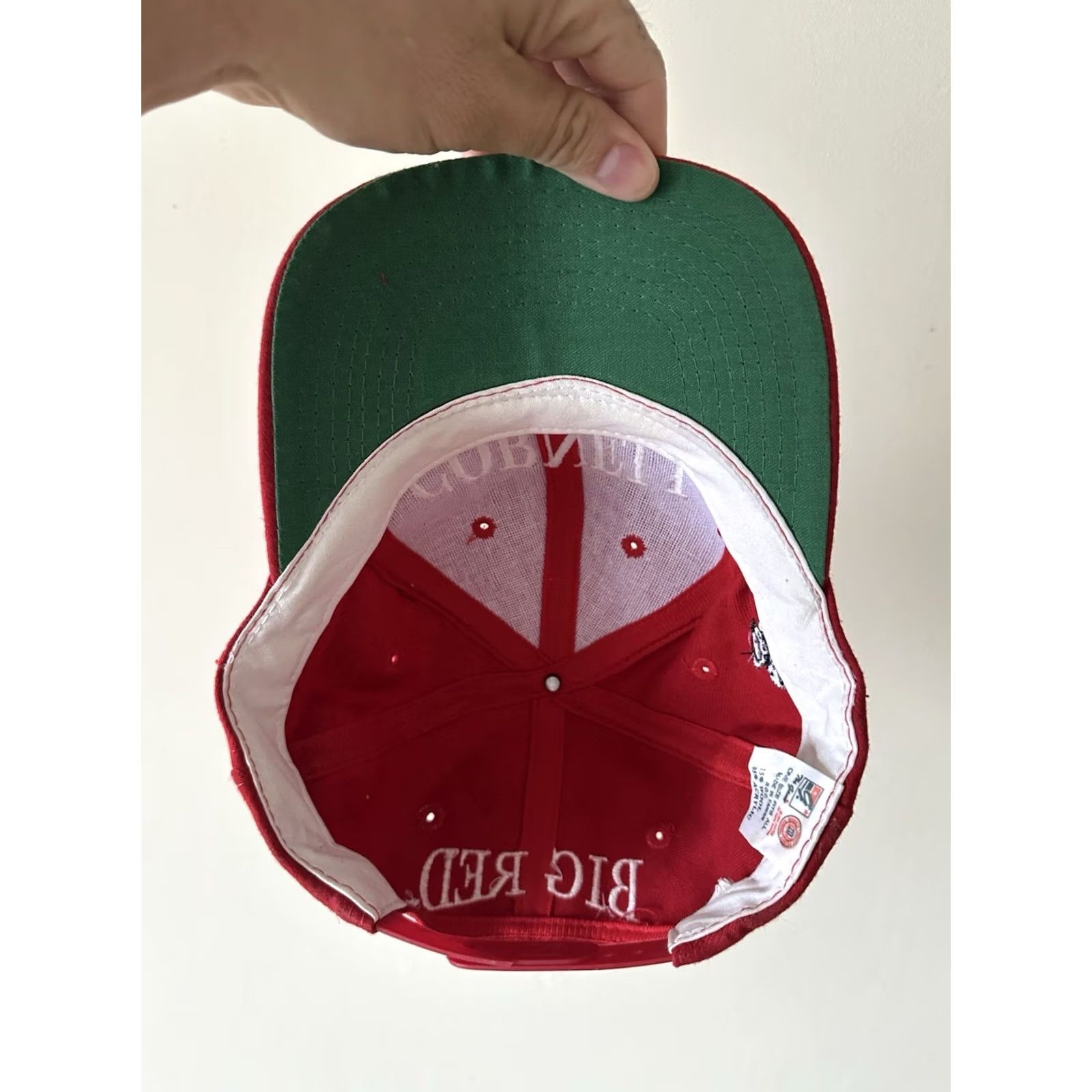 NCAA VINTAGE Cornell Big Red Embroidered Snapback Hat Cap The Game 90s NCAA NWOT Cap Adjustable Red Corduroy Snapback Mens Womens Boys Girls Size ONE SIZE - 7 Thumbnail