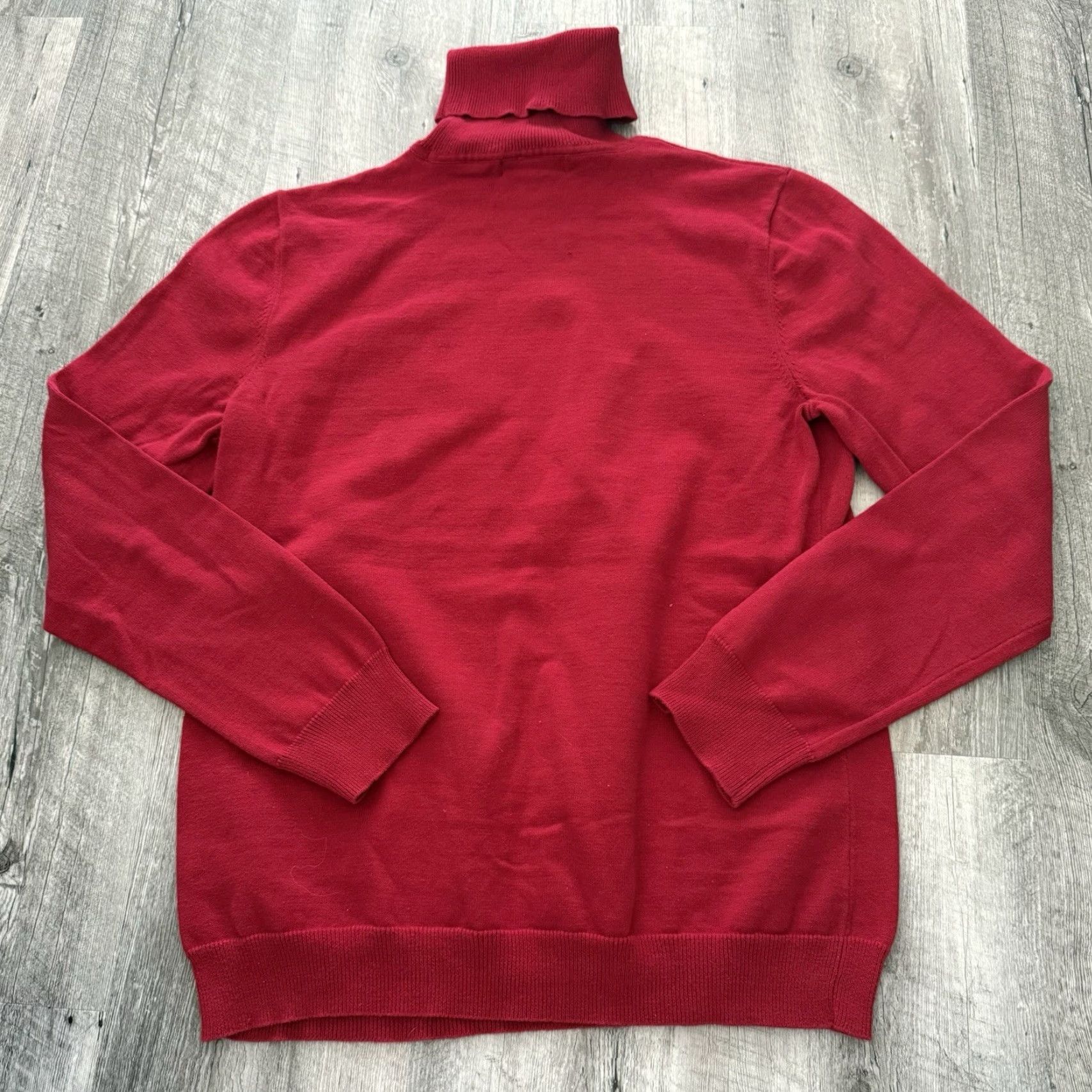 Ralph Lauren Lauren Ralph Lauren Turtleneck Sweater Womens XL Red 100% Cotton Lightweight Pullover Logo Classic Knit" Size XL / US 12-14 / IT 48-50 - 5 Thumbnail