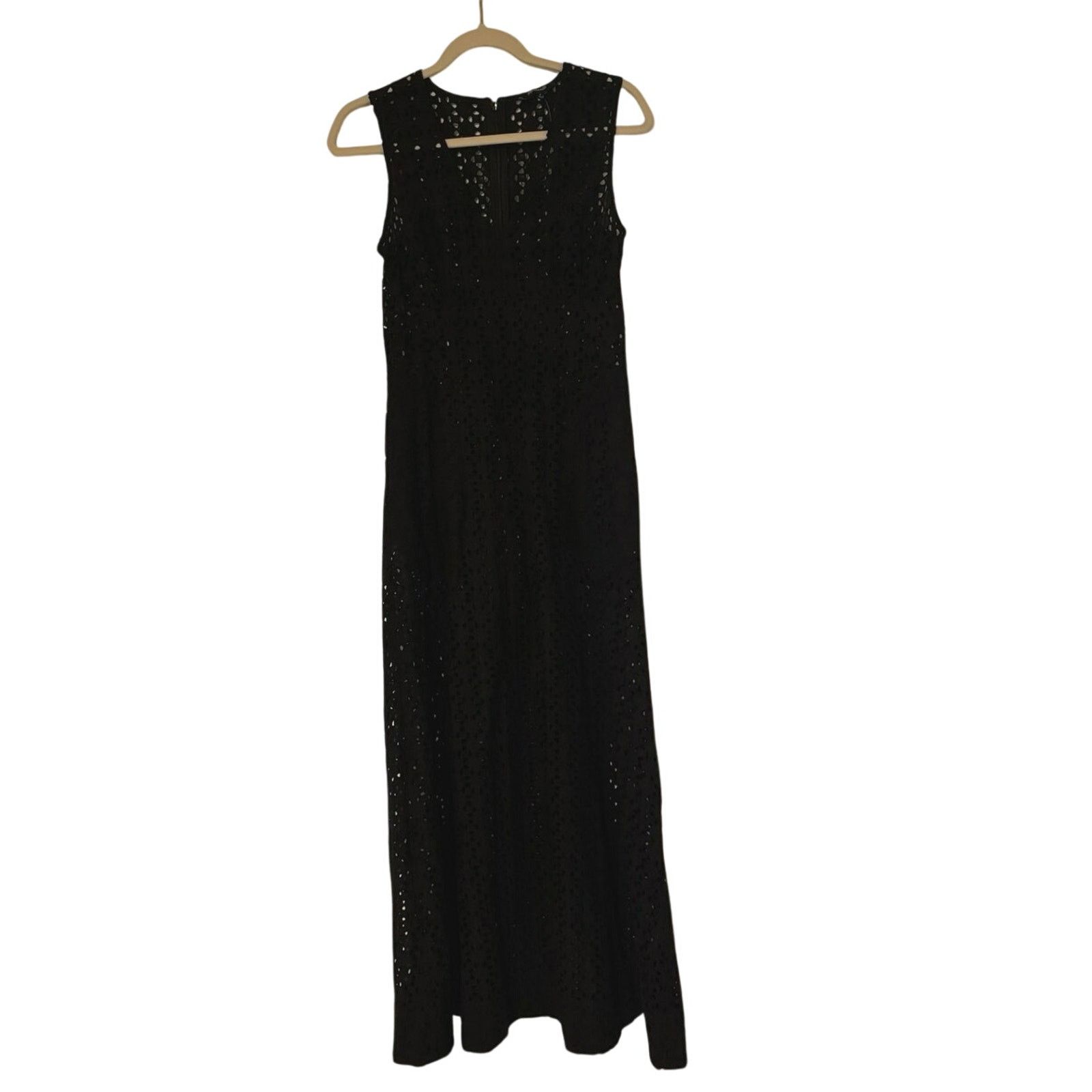 Madewell NWT Madewell Eyelet V-Neck Maxi Dress In Black Size 0 Size XS / US 0-2 / IT 36-38 - 4 Thumbnail
