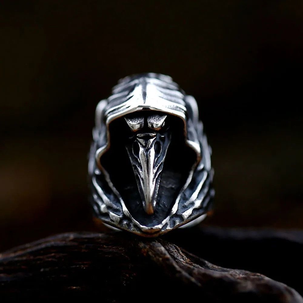 Vintage Crow Skull Ring Size ONE SIZE - 4 Thumbnail