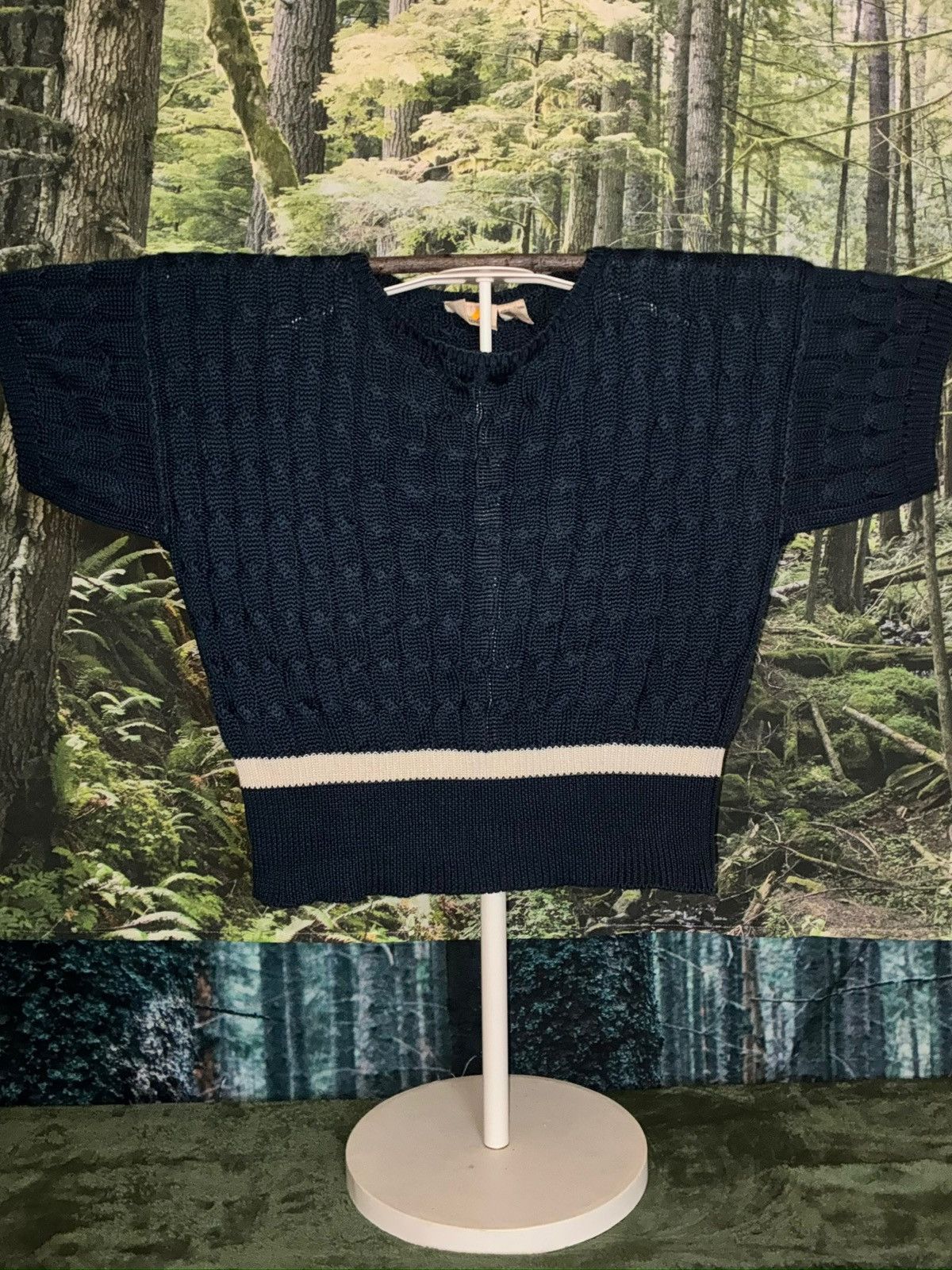 Liz Claiborne Liz Clairborne vintage knit sweater top. Navy blue Size S / US 4 / IT 40 - 2 Thumbnail