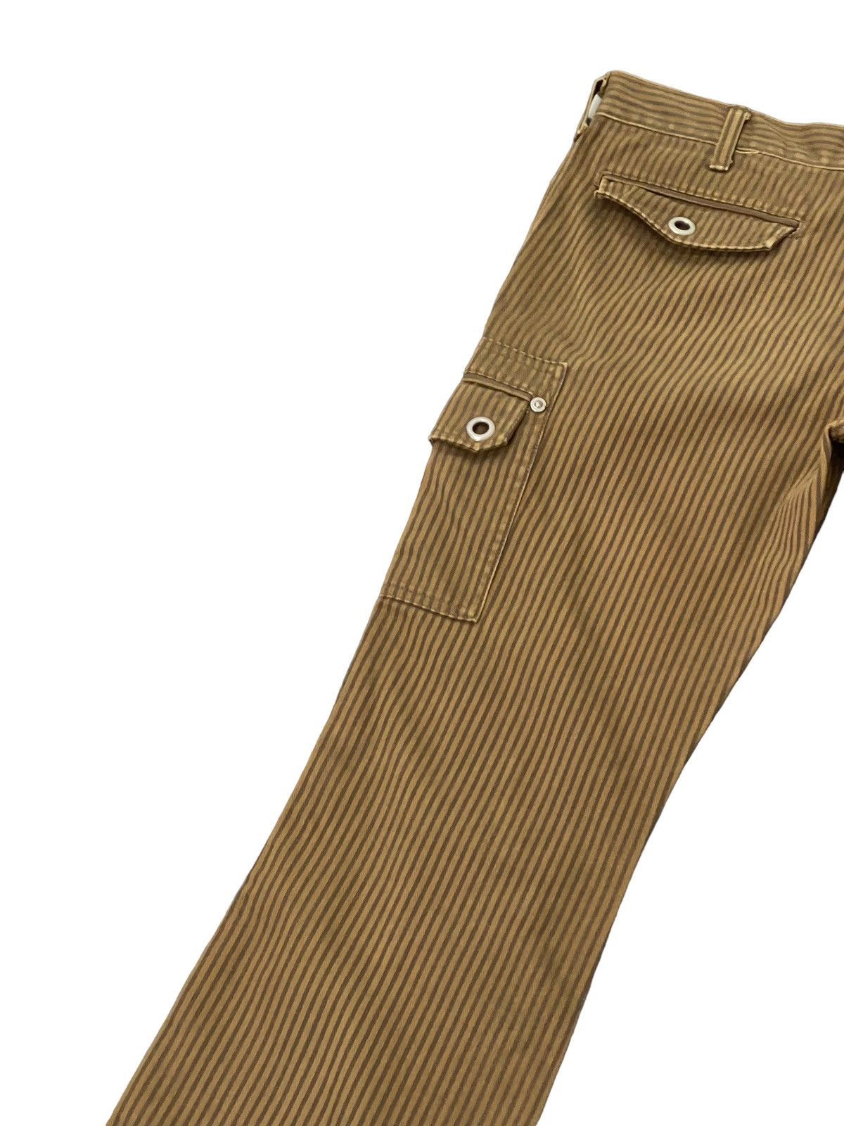 Japanese Brand Flare Cargo Semantic Design Striped Faded Boot Cut 7🟦3 Size US 31 - 16 Thumbnail