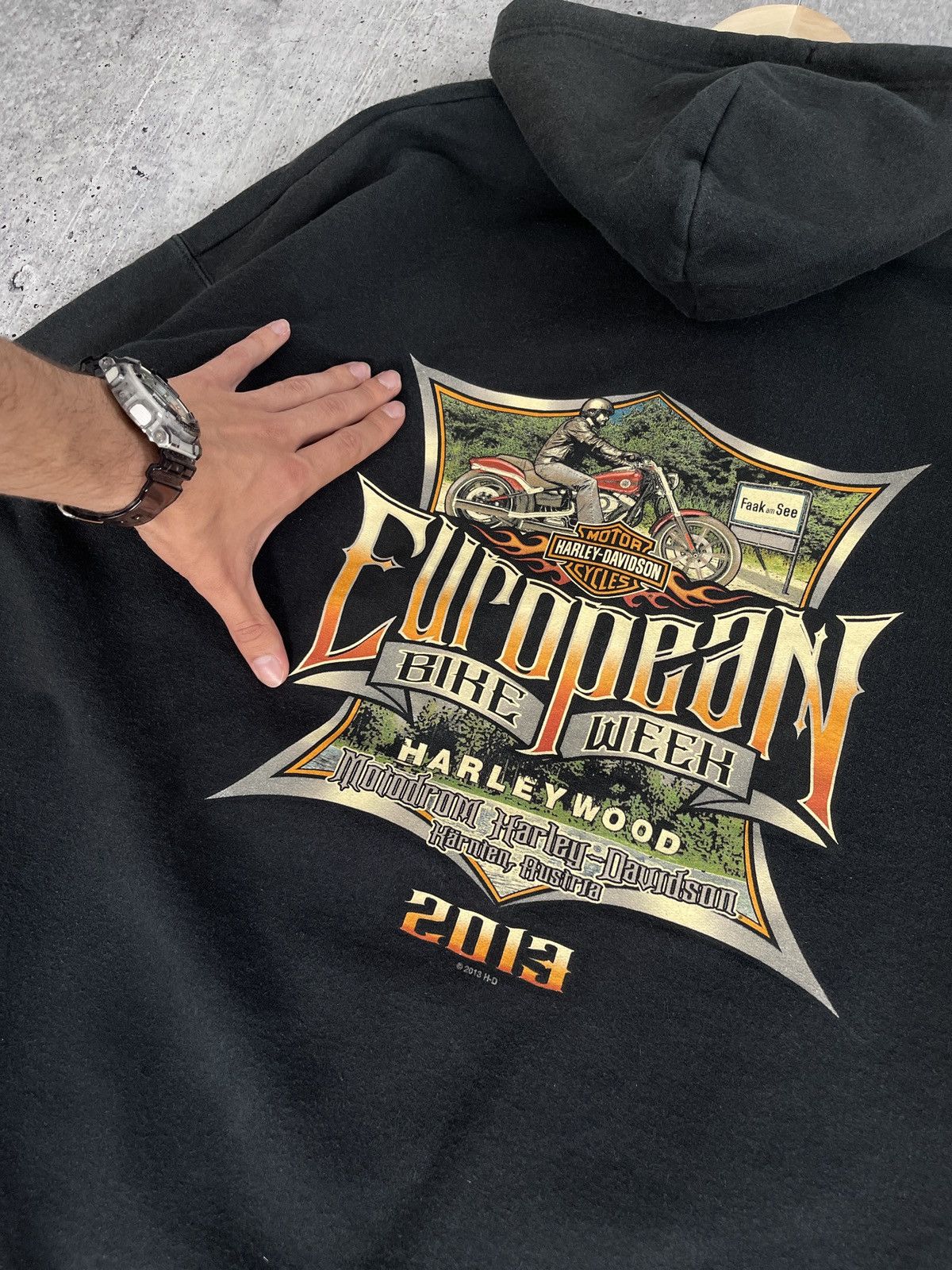 Harley Davidson × Vintage Crazy Vintage Harley Davidson Hoodie Zip Up XXL Size US XXL / EU 58 / 5 - 4 Thumbnail